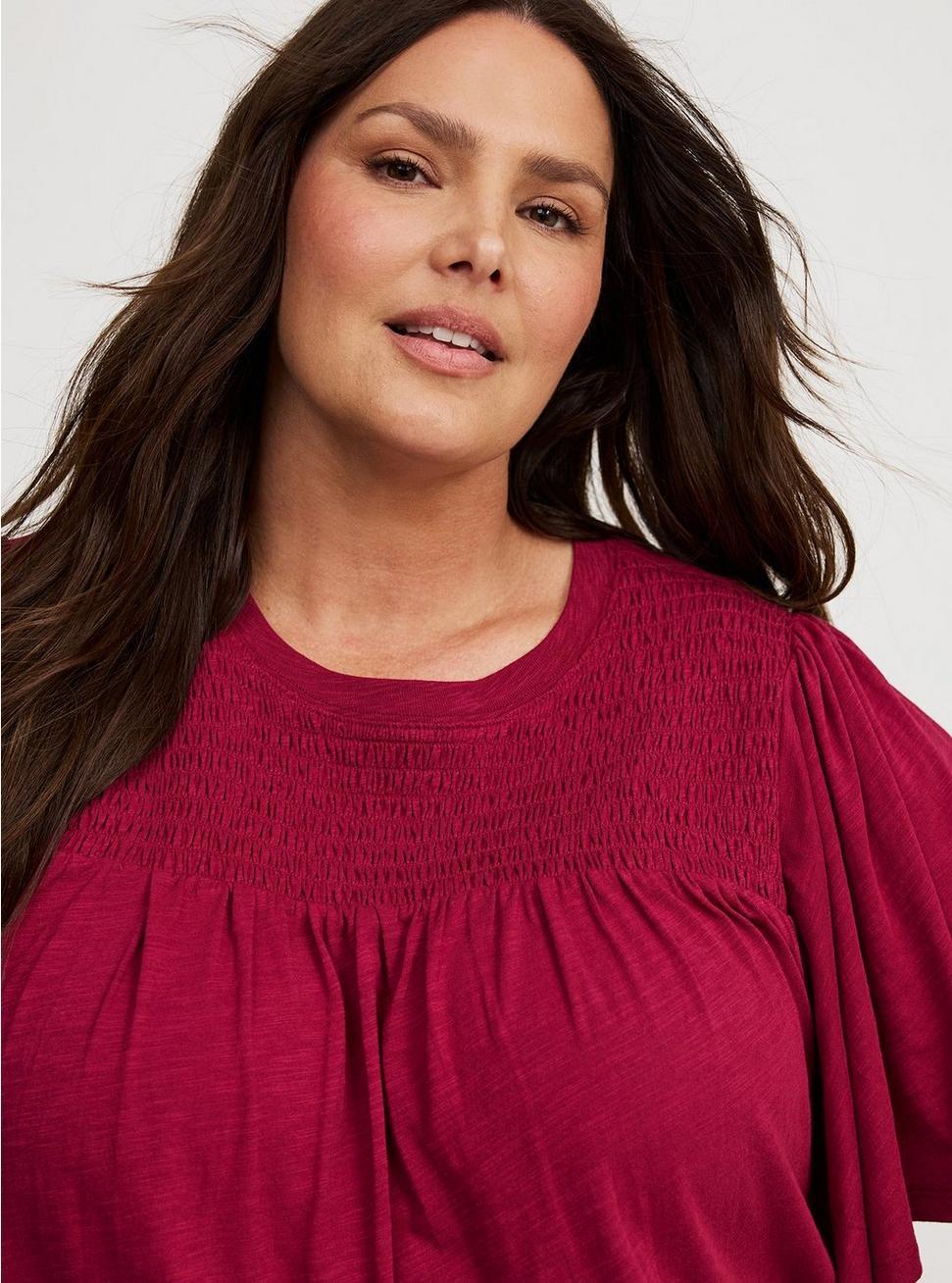 Flutter Sleeve Smocked Top Product Image