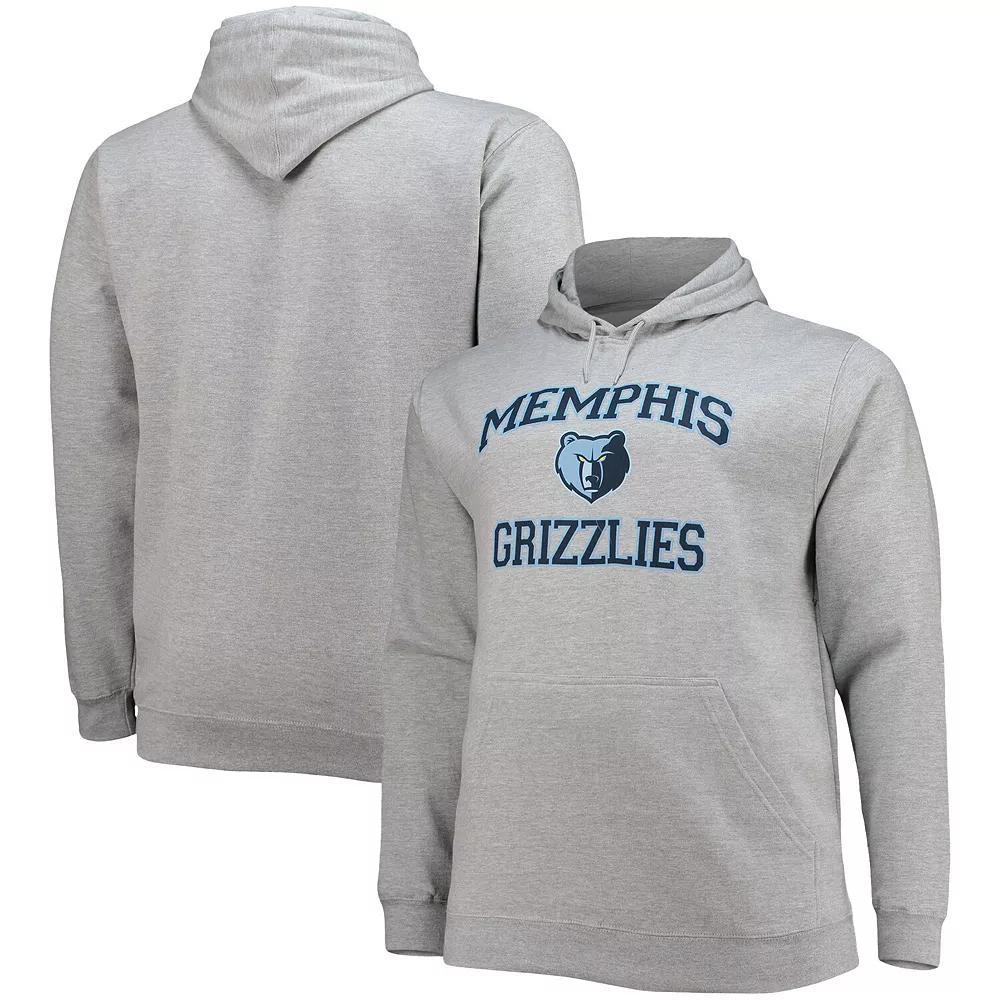 Men's Heathered Gray Memphis Grizzlies Big & Tall Heart & Soul Pullover Hoodie, Size: 3XLT, Grz Grey Product Image