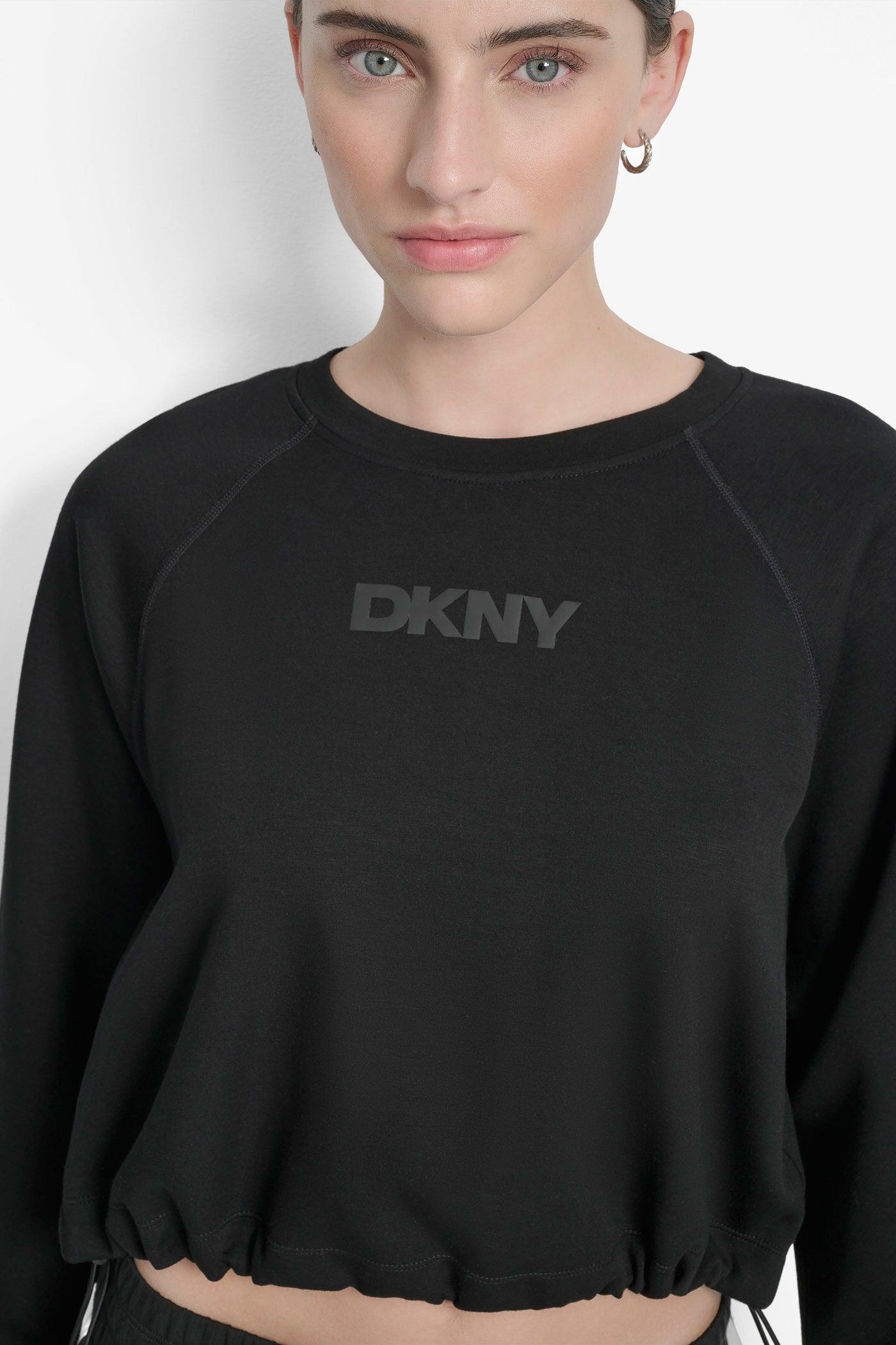 CROPPED DRAWSTRING-HEM SWEATSHIRT Product Image