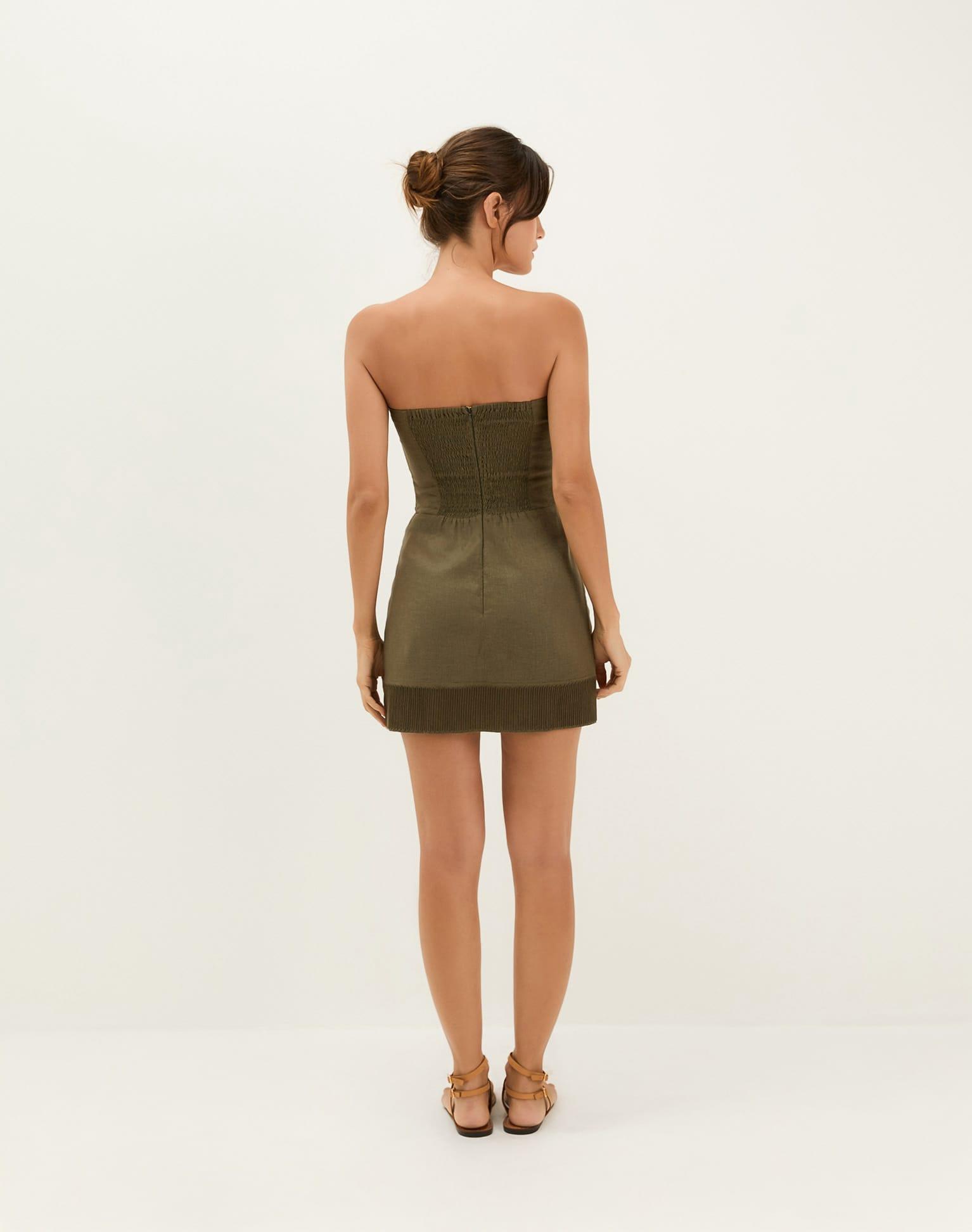 Mallorca Short Dress - Evergreen Product Image