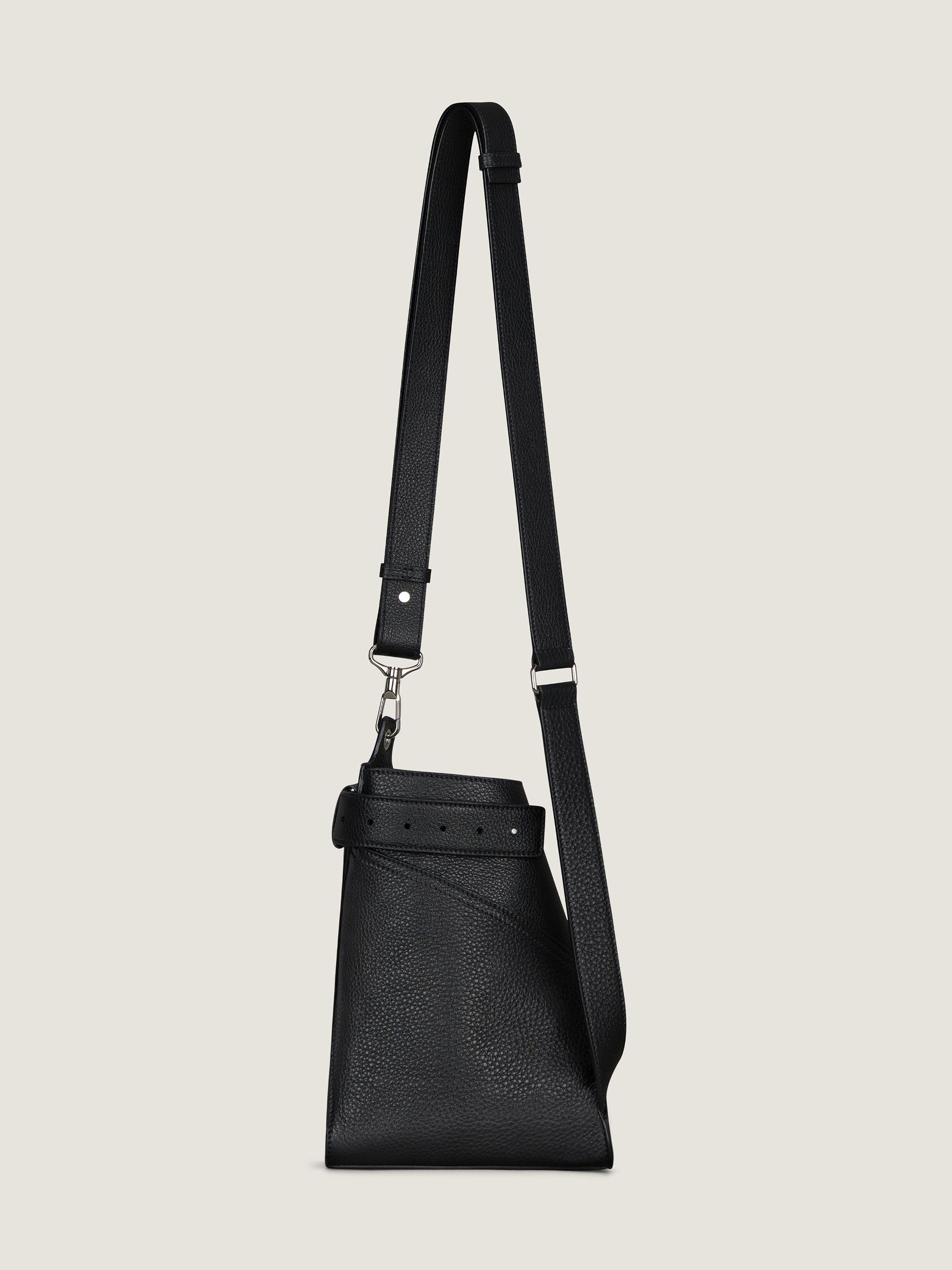 Small Belted Hobo bag in grained leather Product Image