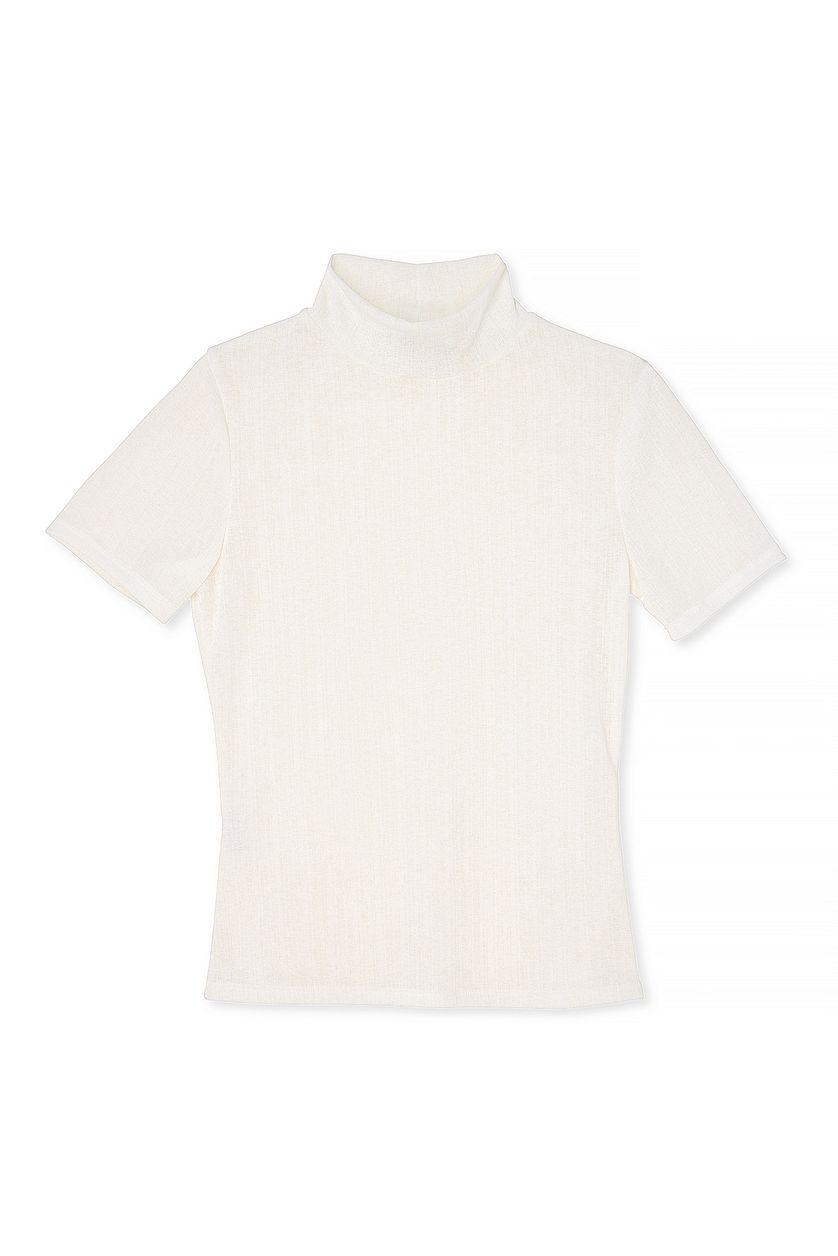 Sheer Short Sleeve Top Product Image