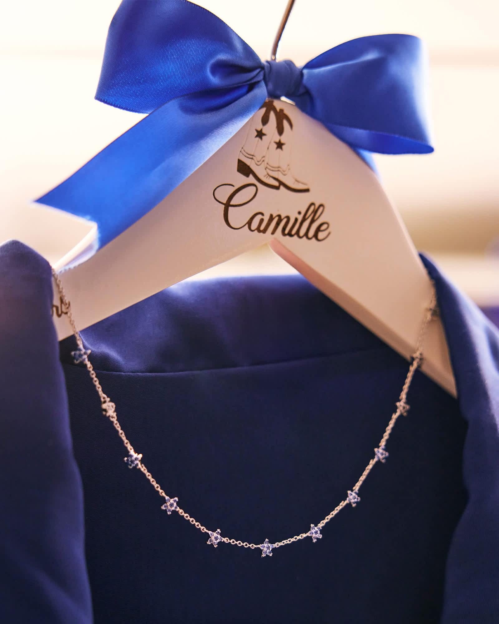 Elisa Silver Pave Star Short Pendant Necklace Product Image