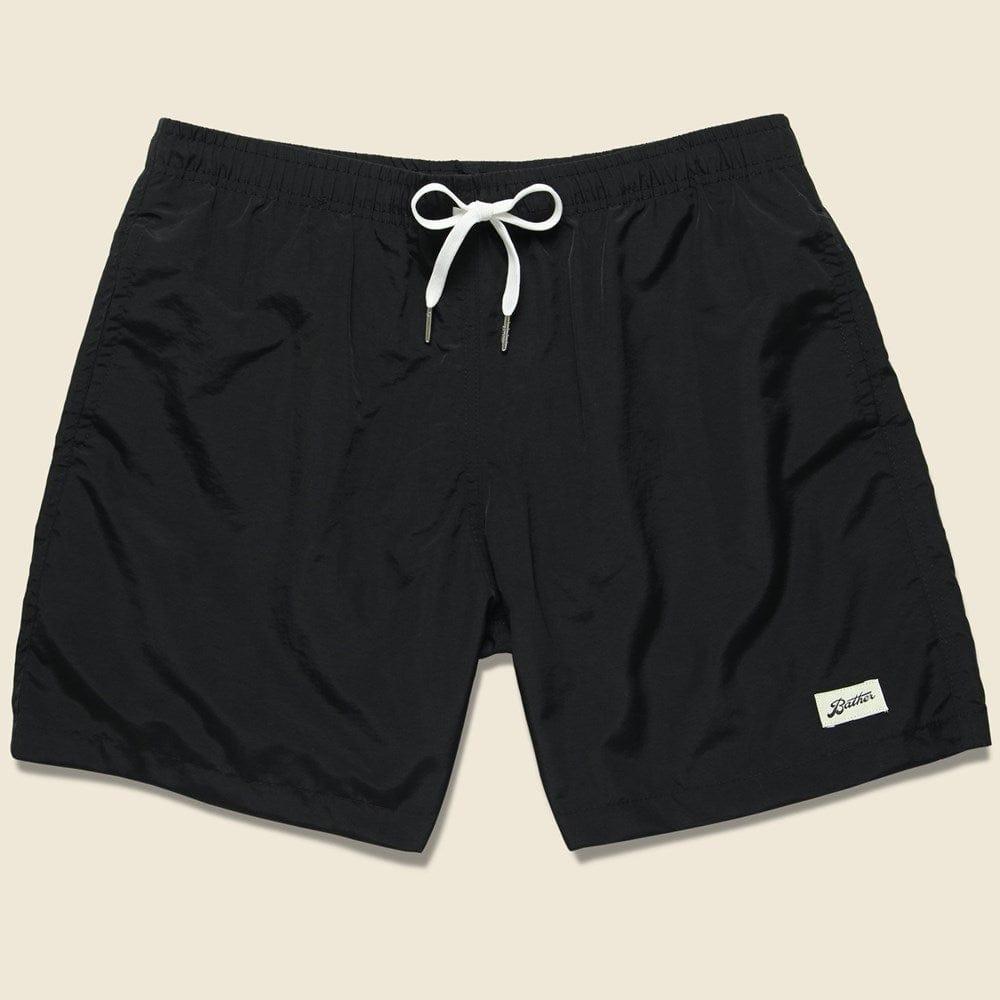 5.5" Solid Swim Trunks - Black Product Image