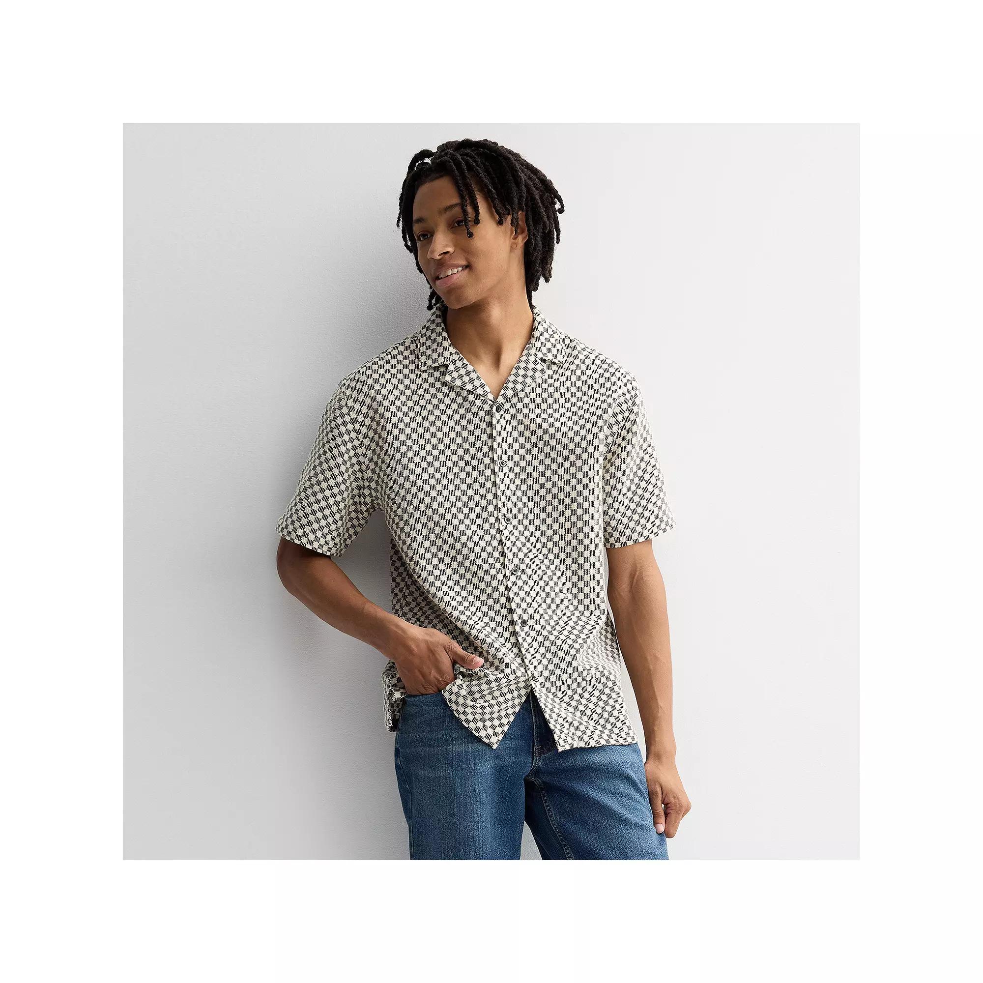 Mens Retrofit Textured Camp Shirt Product Image