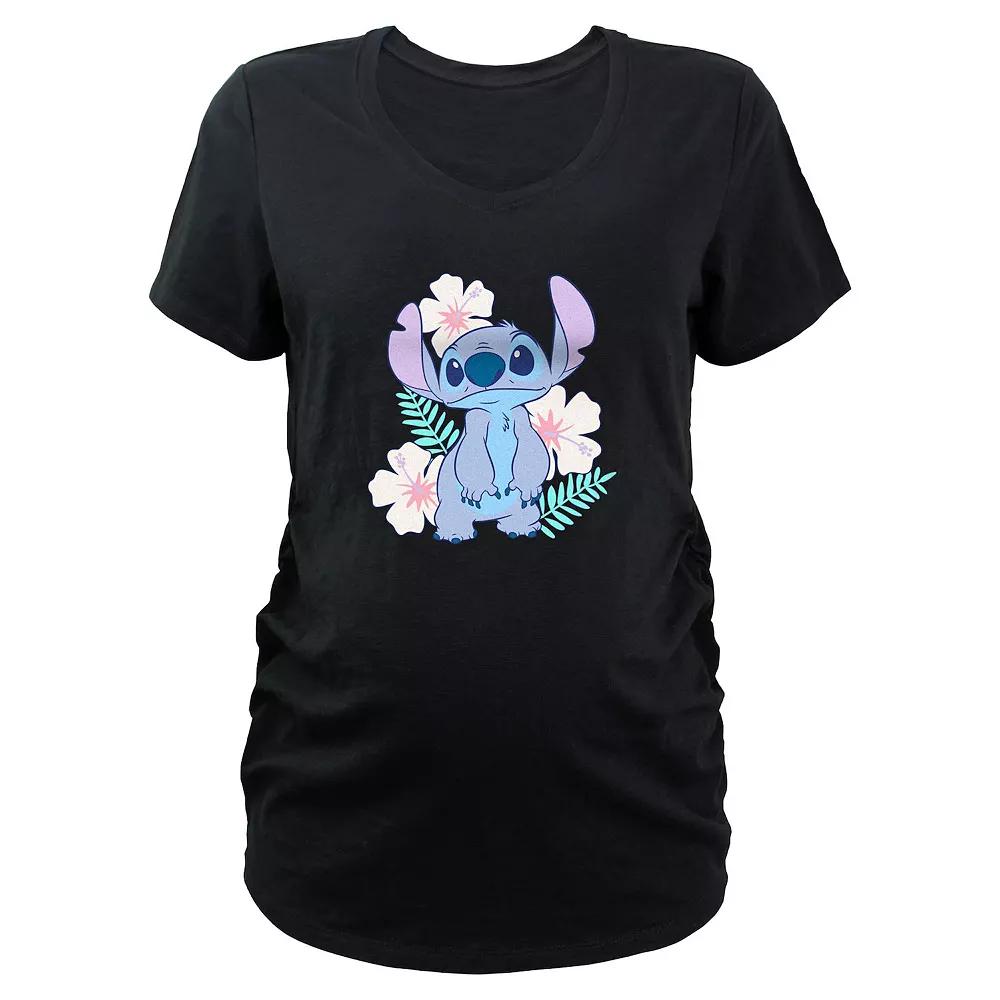 Disney's Lilo & Stitch Tropical Flower Scene Maternity Graphic Tee, Women's,  Product Image