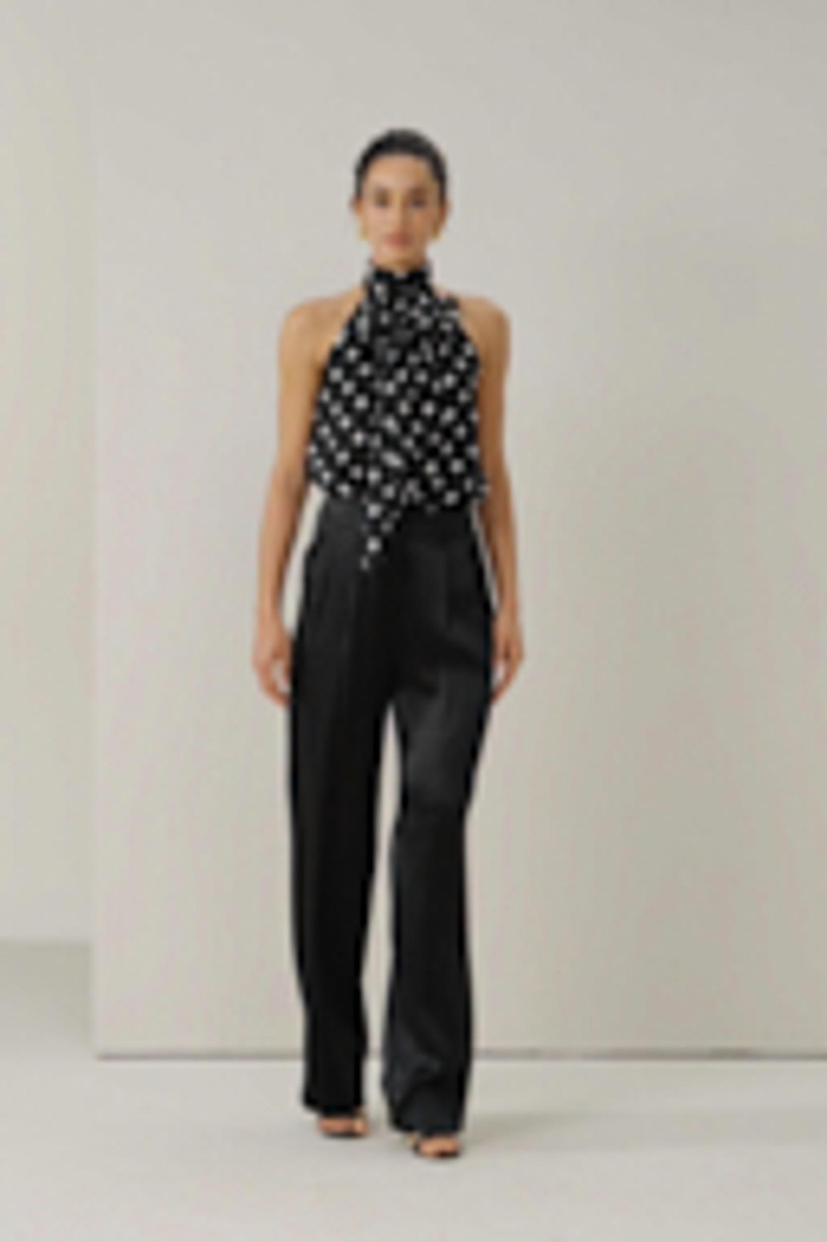 Double-Faced Charmeuse Straight-Leg Pant Product Image