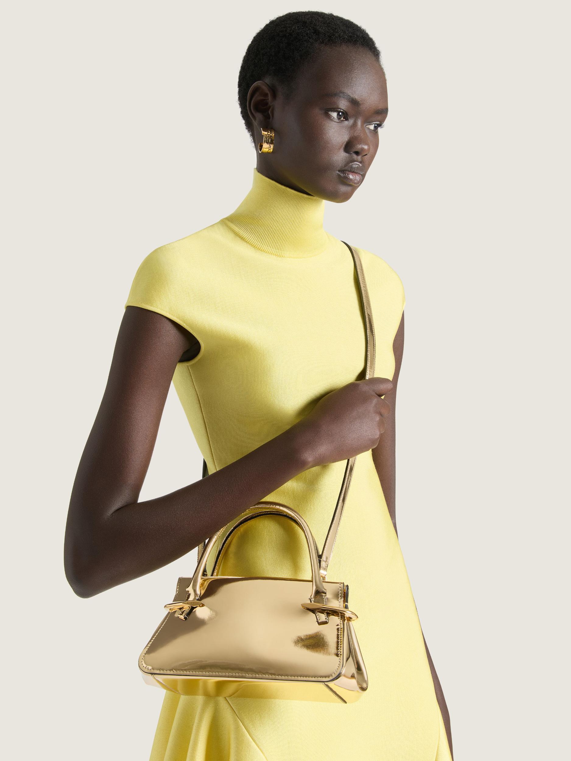 Mini Pinch bag in mirror effect leather Product Image