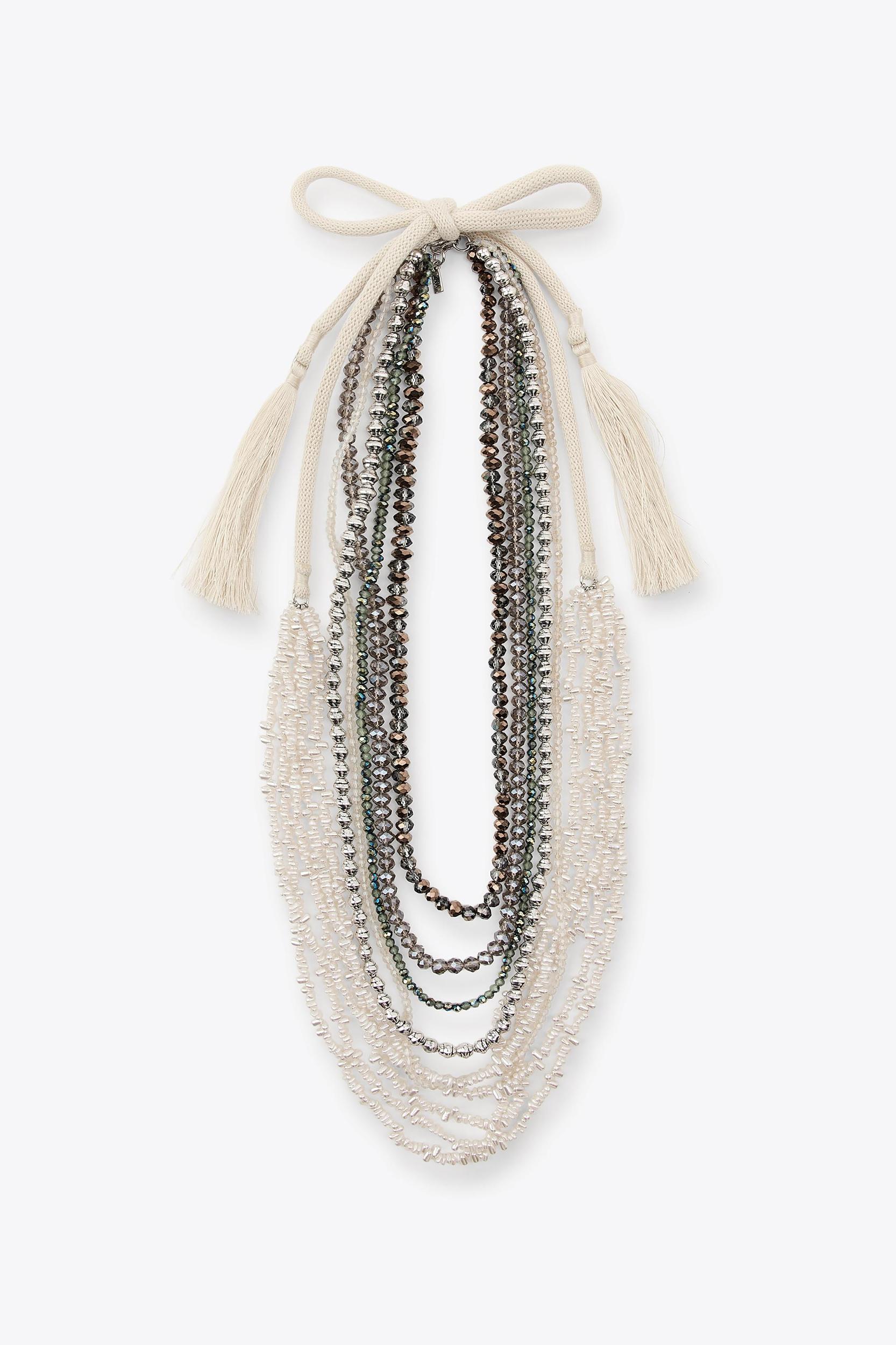 2-PACK OF BEADED PEARL NECKLACES Product Image