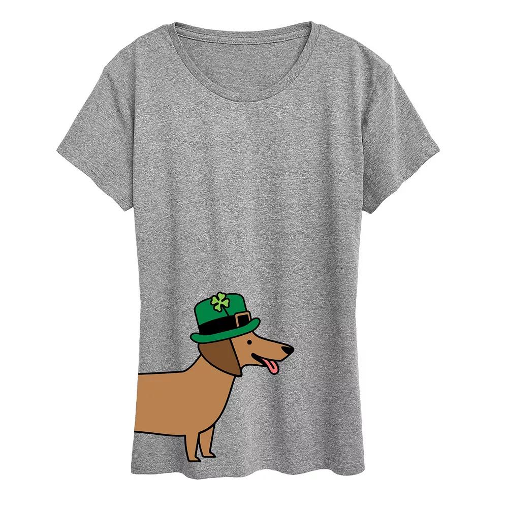 Plus St. Patrick's Day Dachsund Graphic Tee, Women's,  Product Image