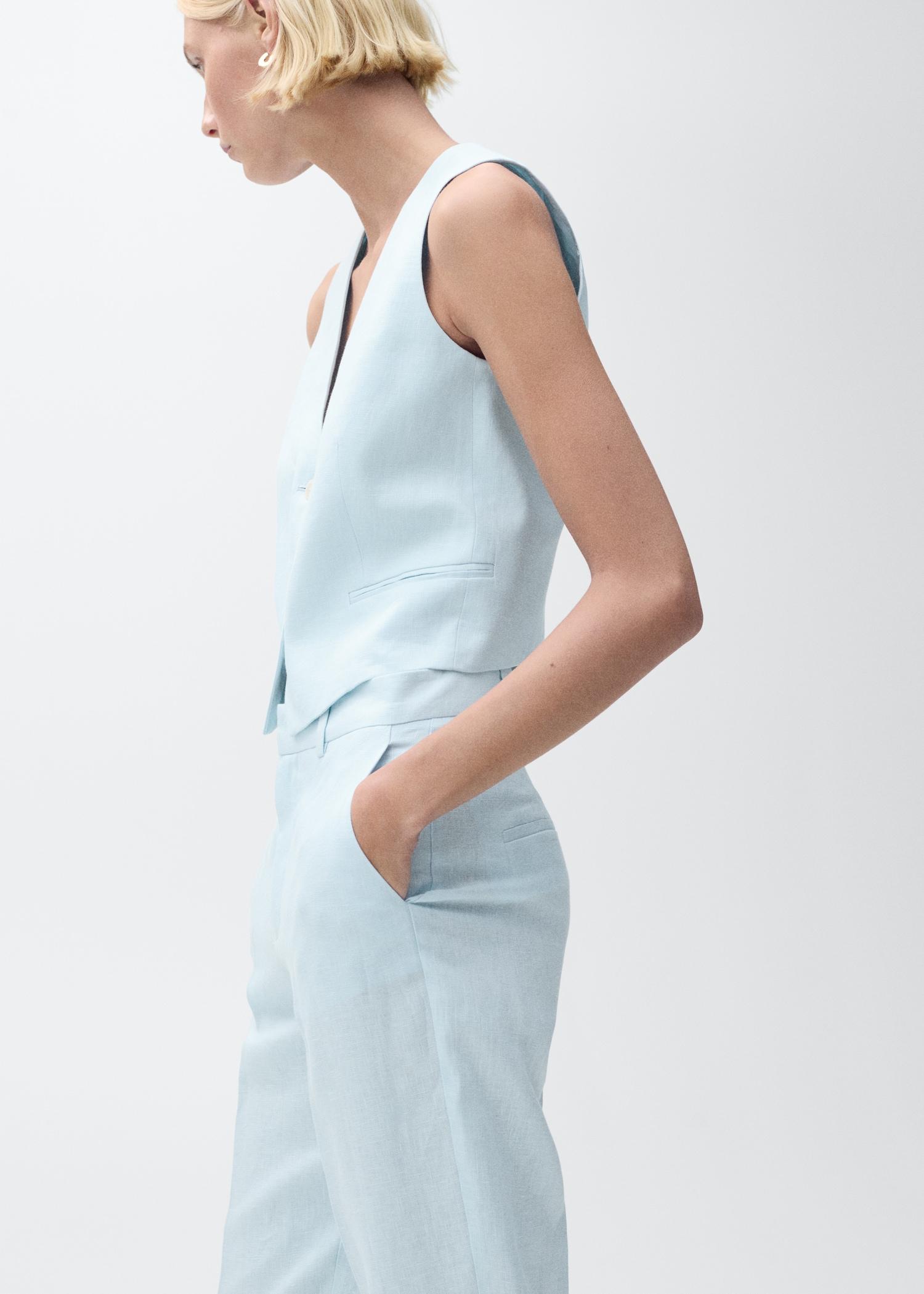 Linen suit trousers - Women | MANGO USA Product Image