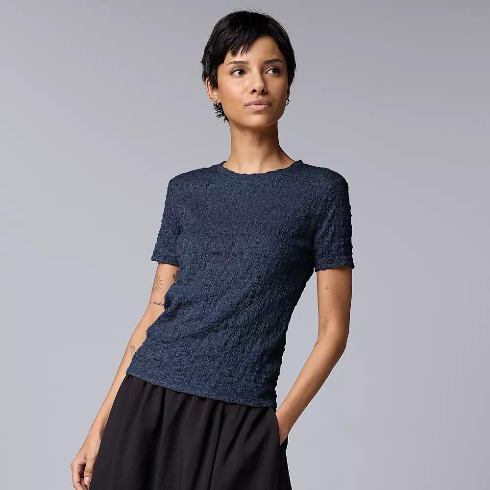 Women's Simply Vera Vera Wang Textured Tee,  Product Image