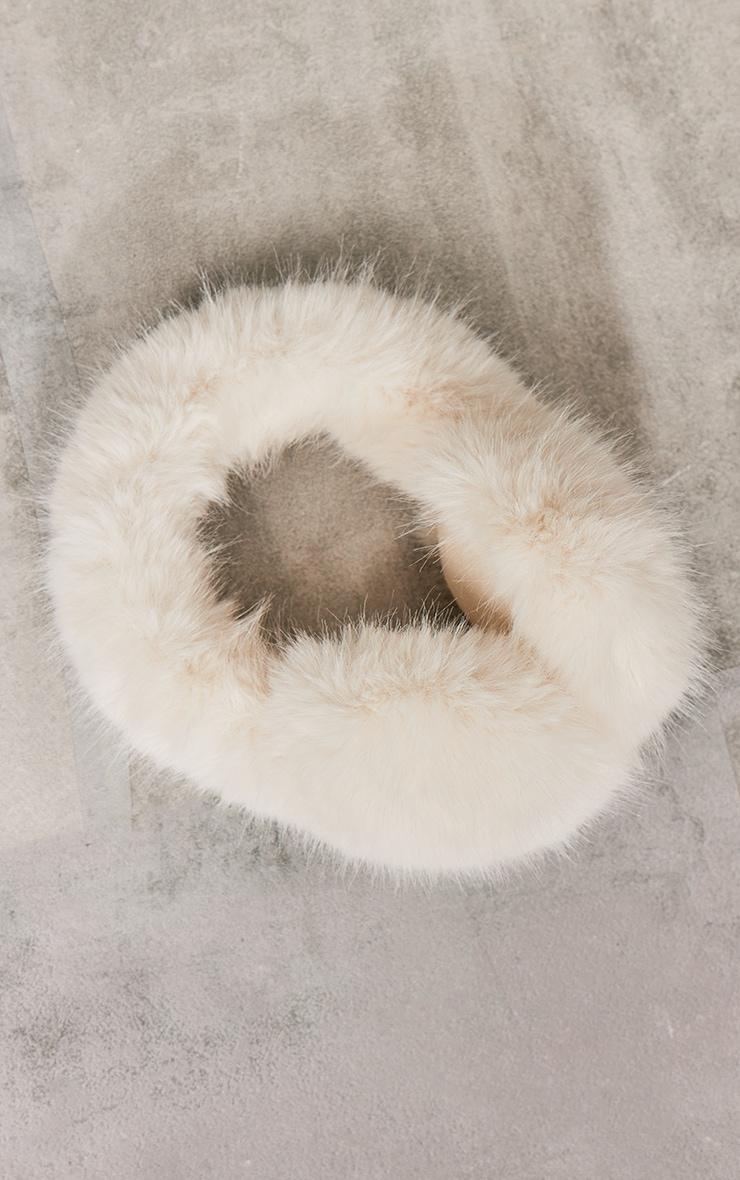 Cream Fluffy Ear Muffs Product Image