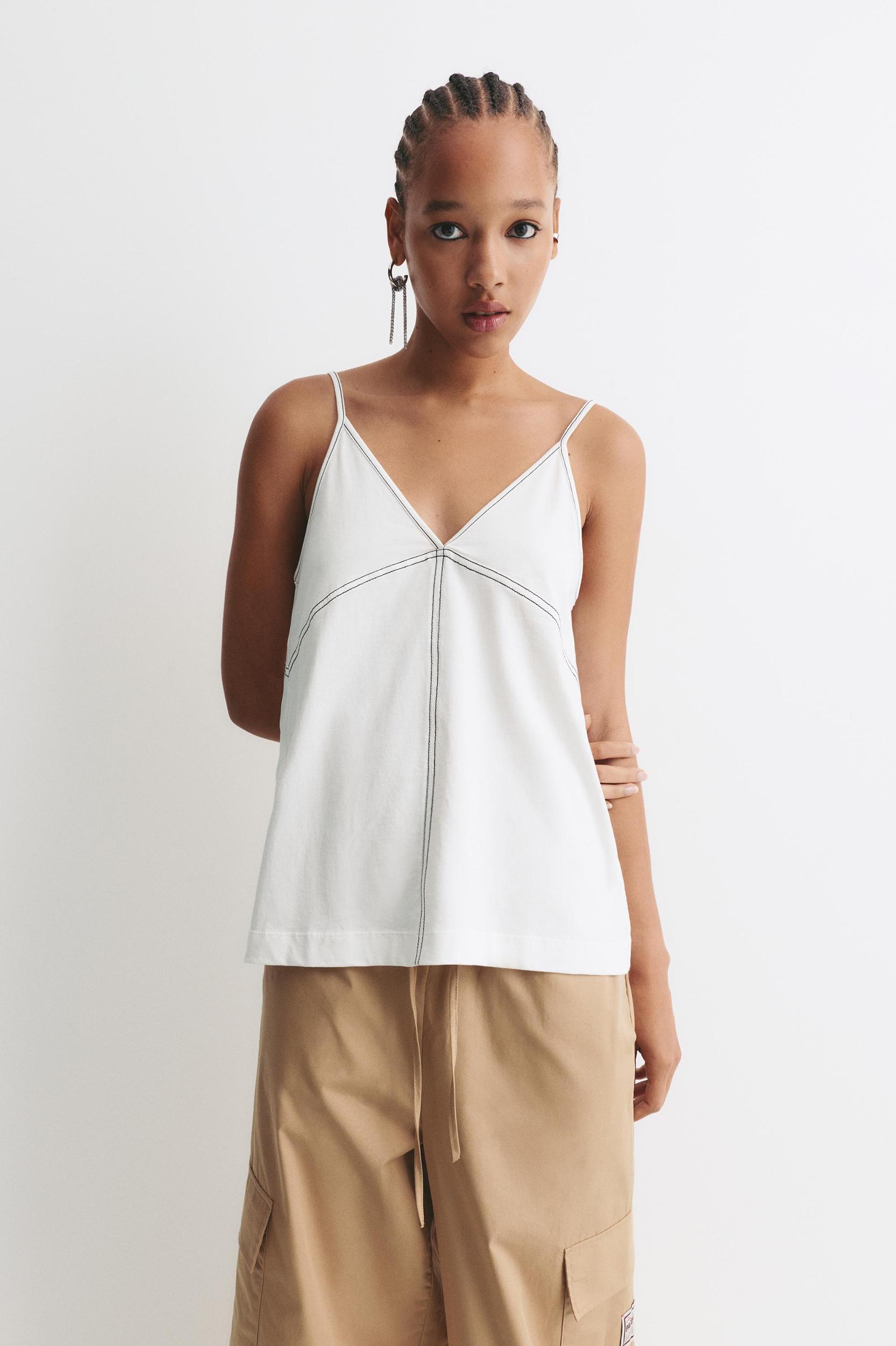 Topstitch Strappy Top Product Image