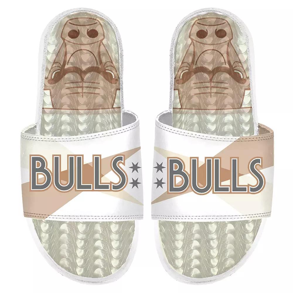 Men's ISlide Chicago Bulls 2024/25 City Edition Gel Slide Sandals, Size: 11, White Product Image
