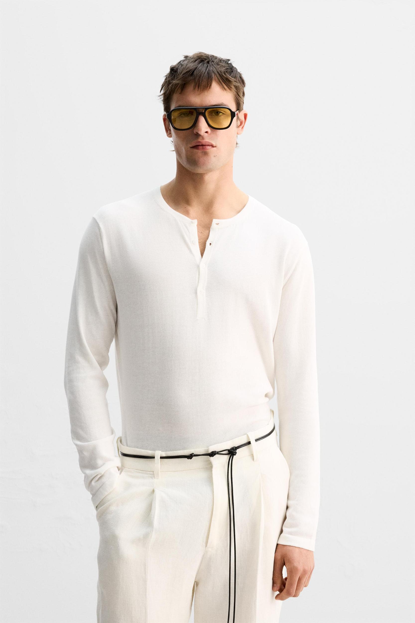 LIMITED EDITION KNIT BUTTON-NECK T-SHIRT Product Image