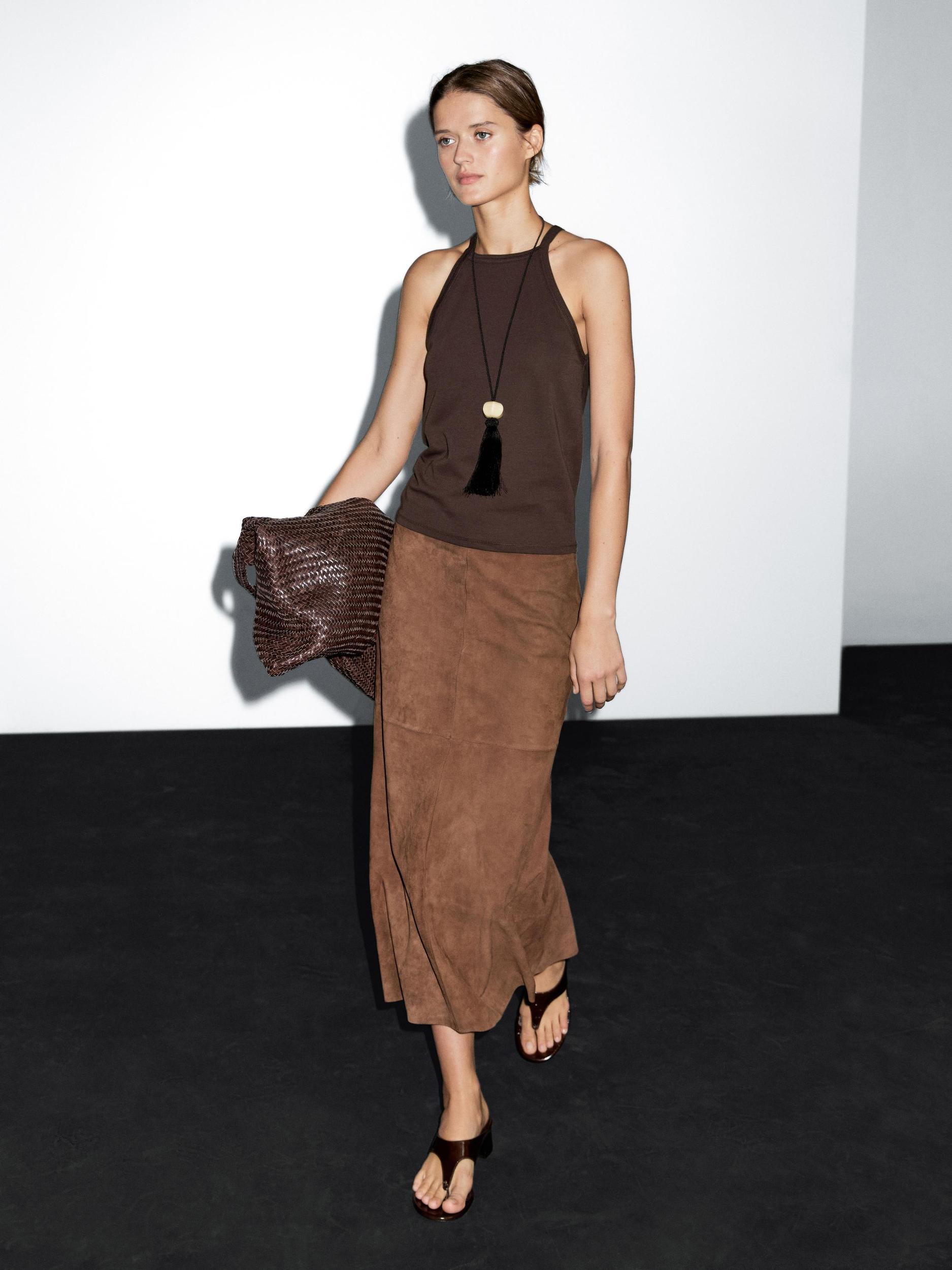 Cotton blend halter top Product Image