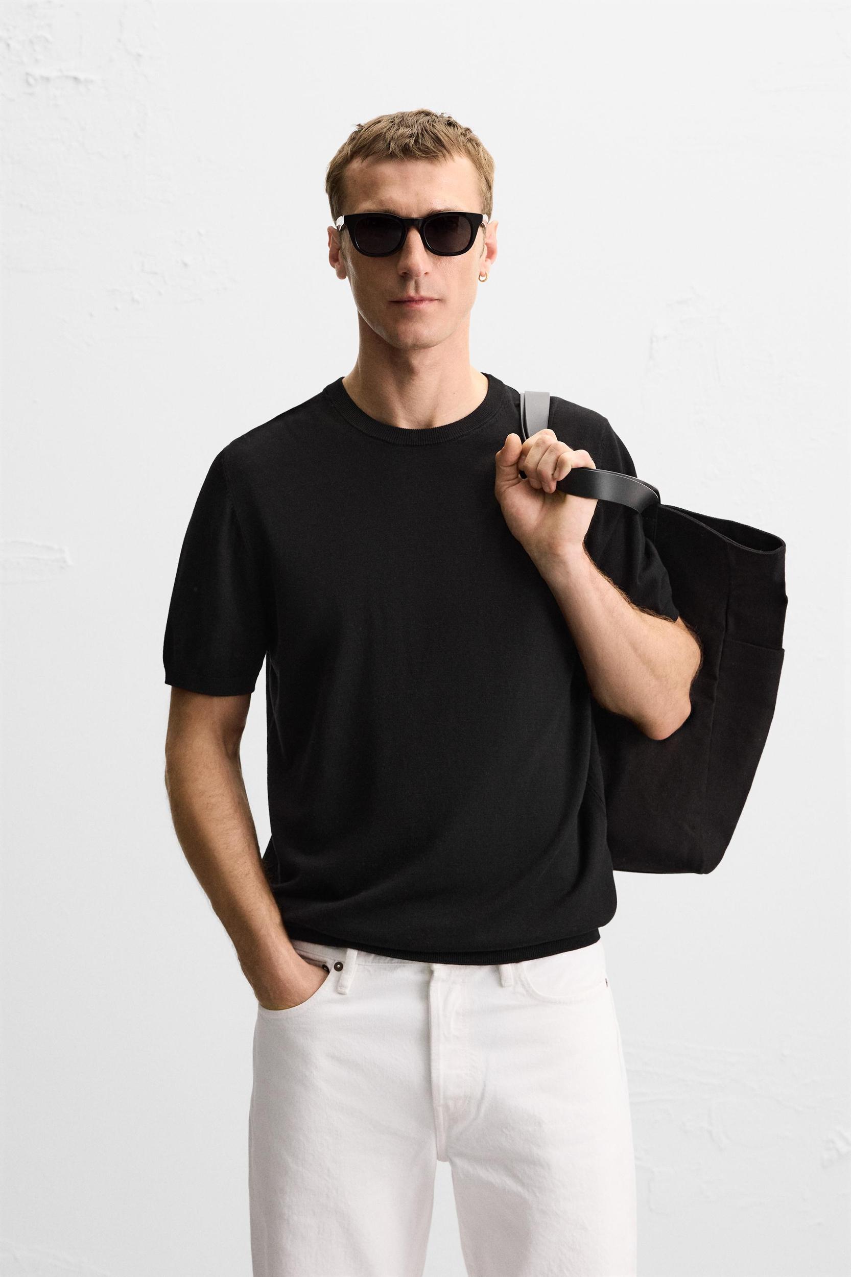 VISCOSE BLEND KNIT T-SHIRT Product Image