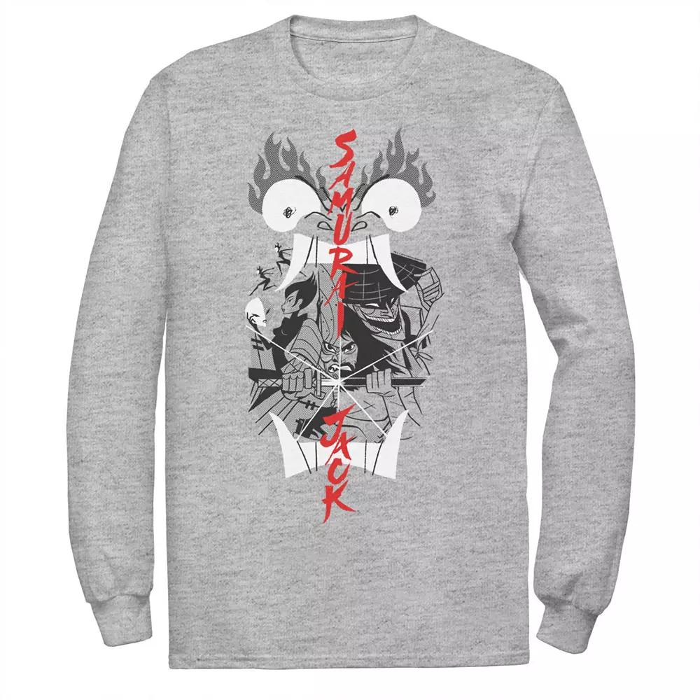 Men's Cartoon Network Samurai Jack Aku Illustrated Storytelling Long Sleeve Tee,  Product Image