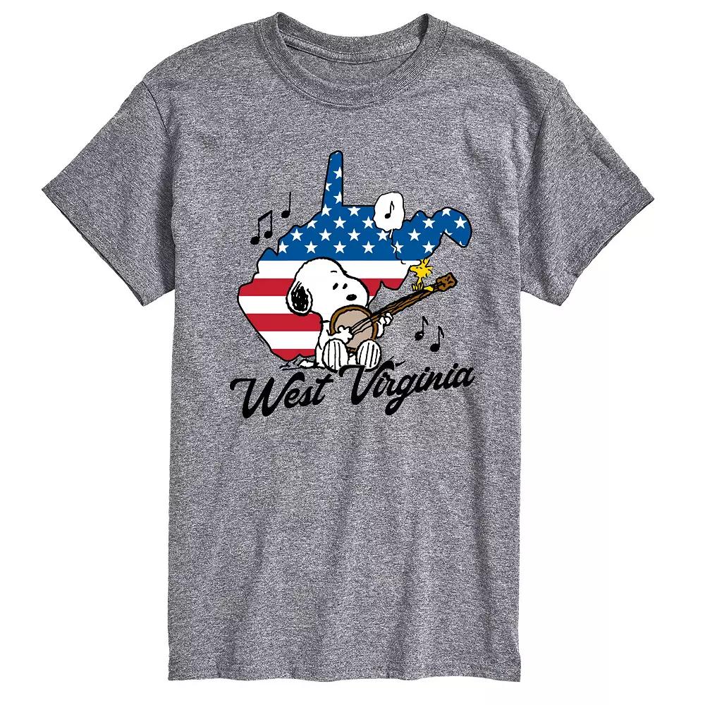 Men's Peanuts Snoopy West Virginia Americana Graphic Tee,  Product Image
