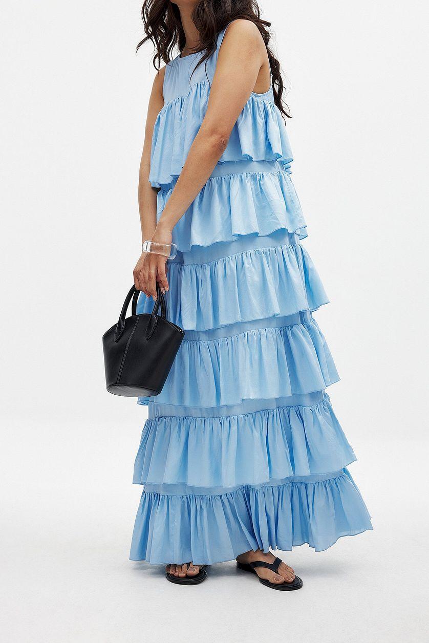 Flounce Detail Maxi Dress Product Image