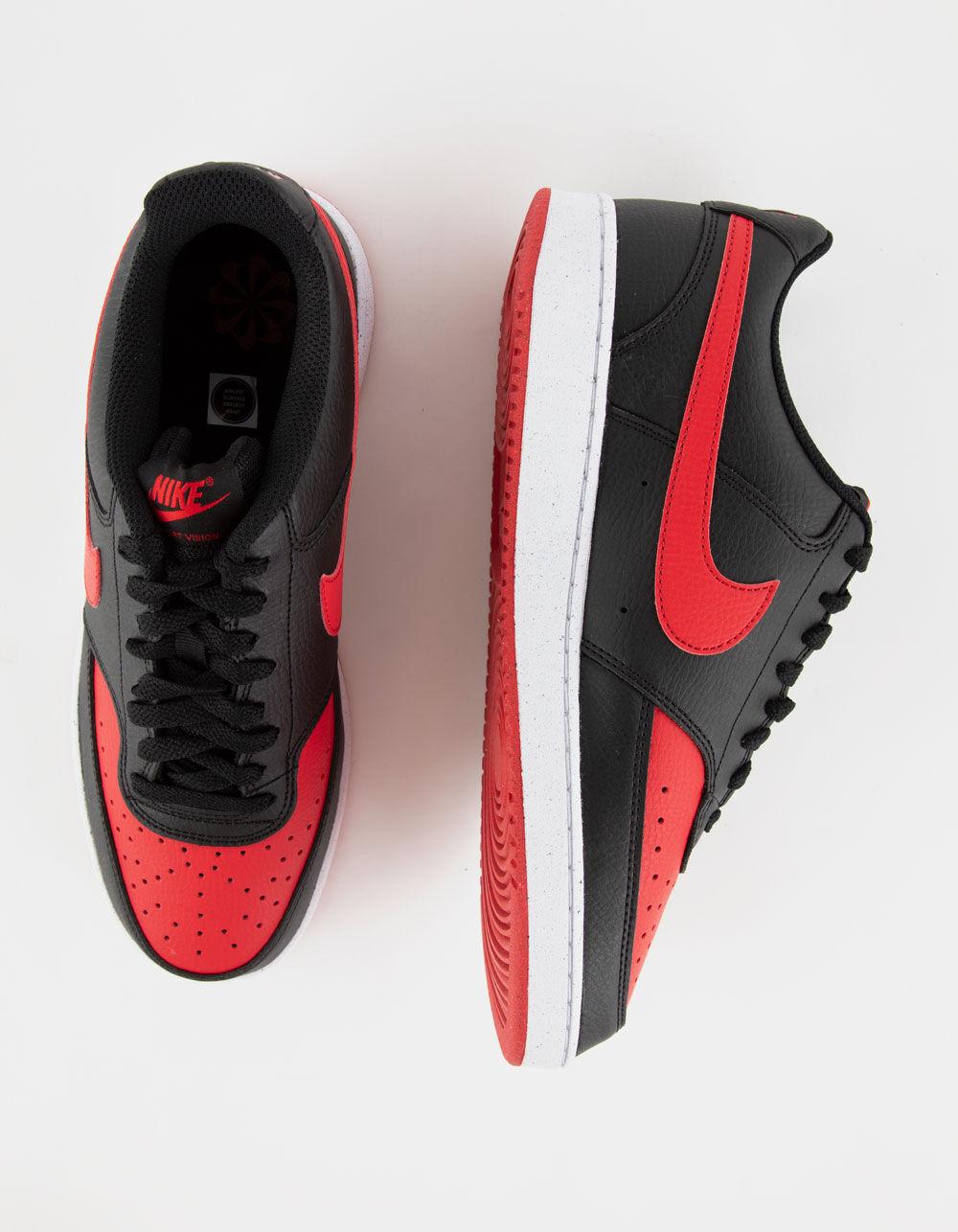 NIKE Court Vision Low Next Nature Mens Shoes - BLK/RED Product Image