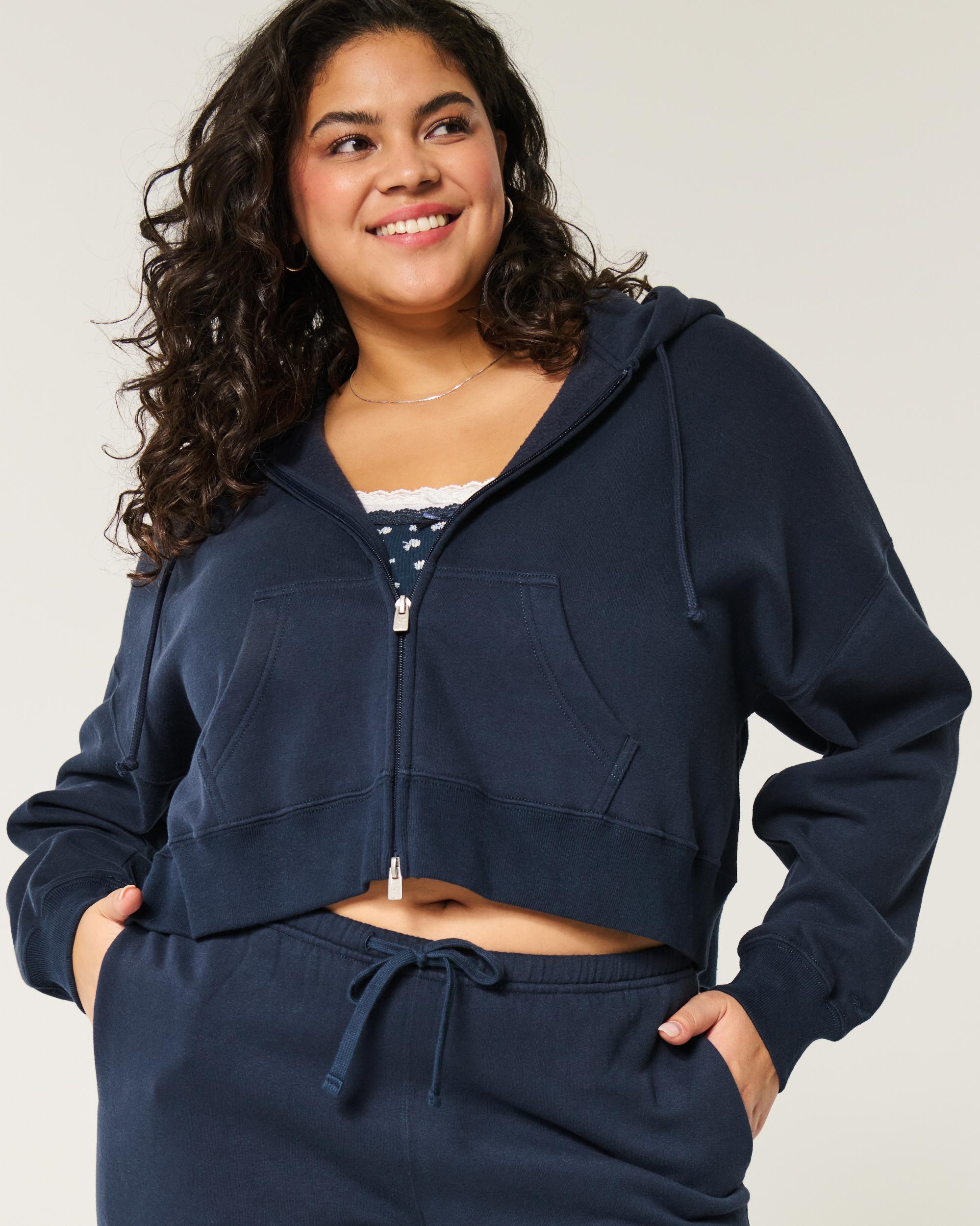 Boxy Zip-Up Hoodie Product Image