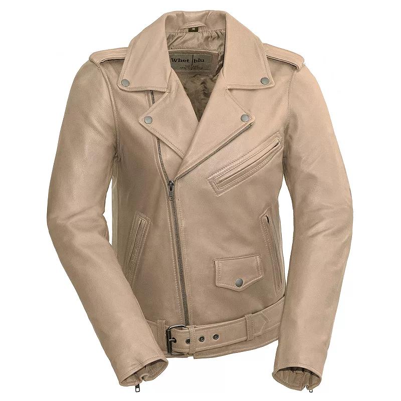 Women's Whet Blu Rebel Leather Motorcyle Jacket,  Product Image