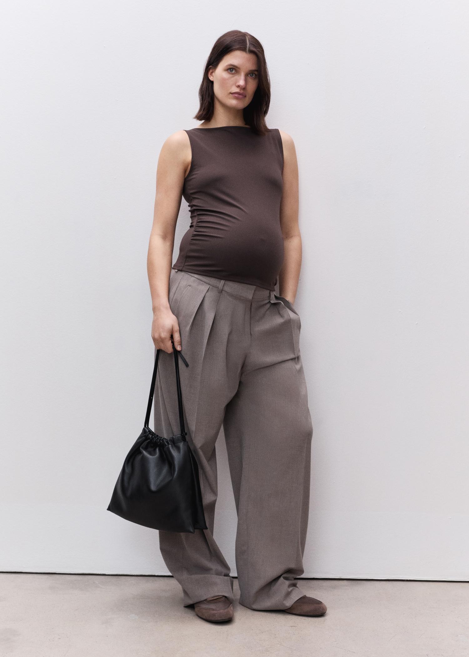 Ruched boat-neck top - Women | MANGO USA Product Image