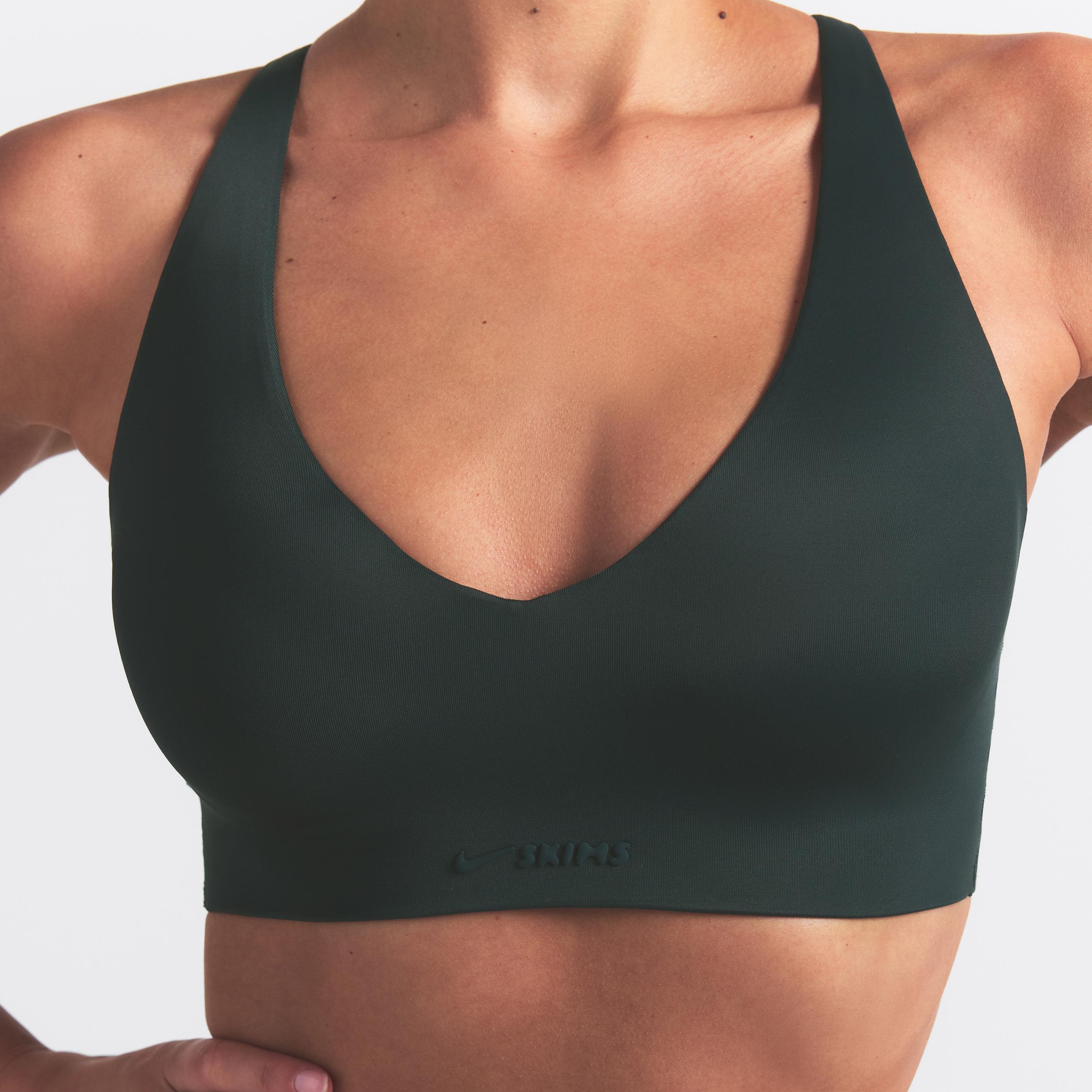 Nike Womens SKIMS Shine V-Neck Tank Top | SLSLS8621W-DKT Product Image