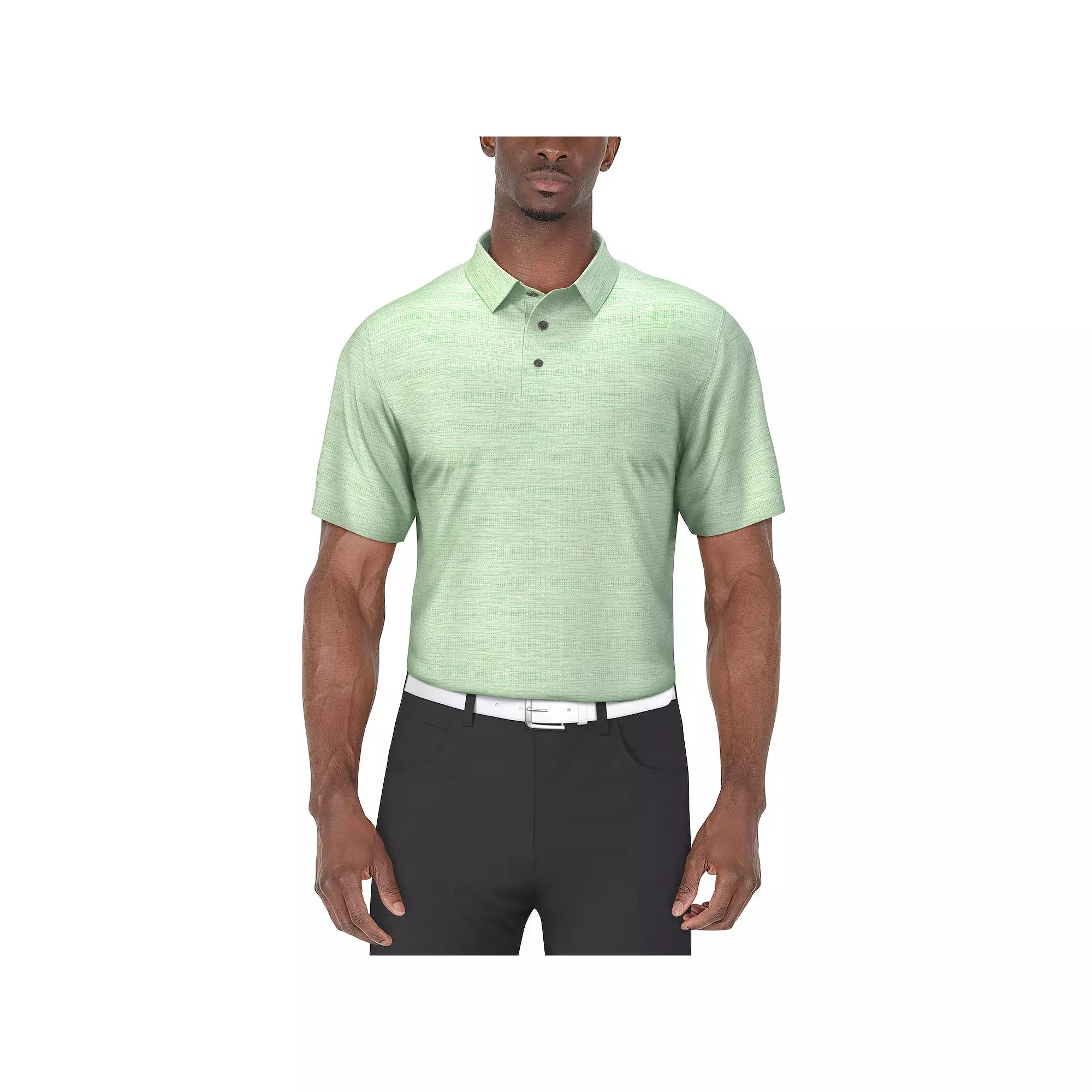 Mens Grand Slam Jaspe Airflow Short Sleeve Golf Polo Shirt Hemlock Grey Product Image