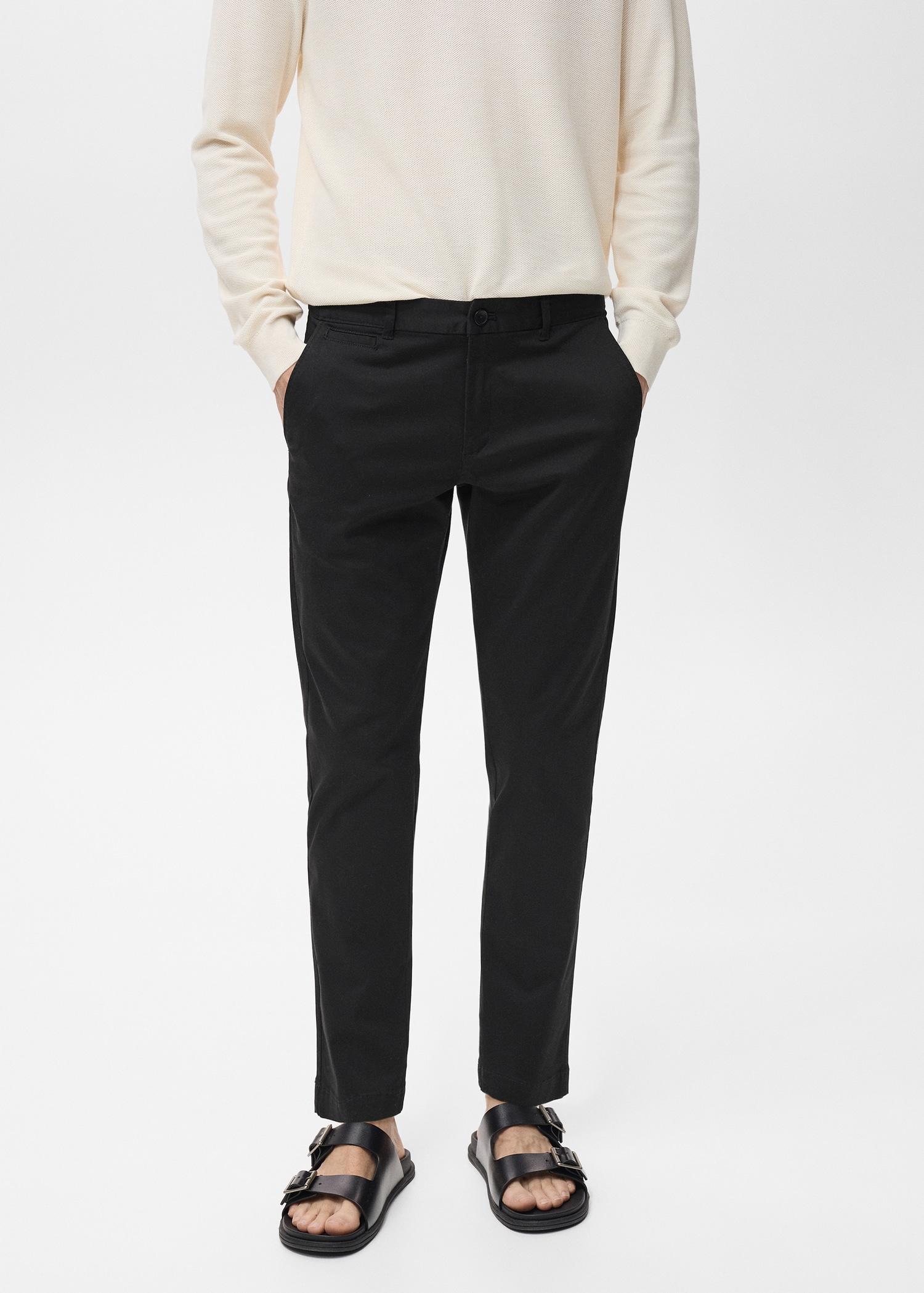 Prato cropped tapered chino pants - Men | MANGO USA Product Image