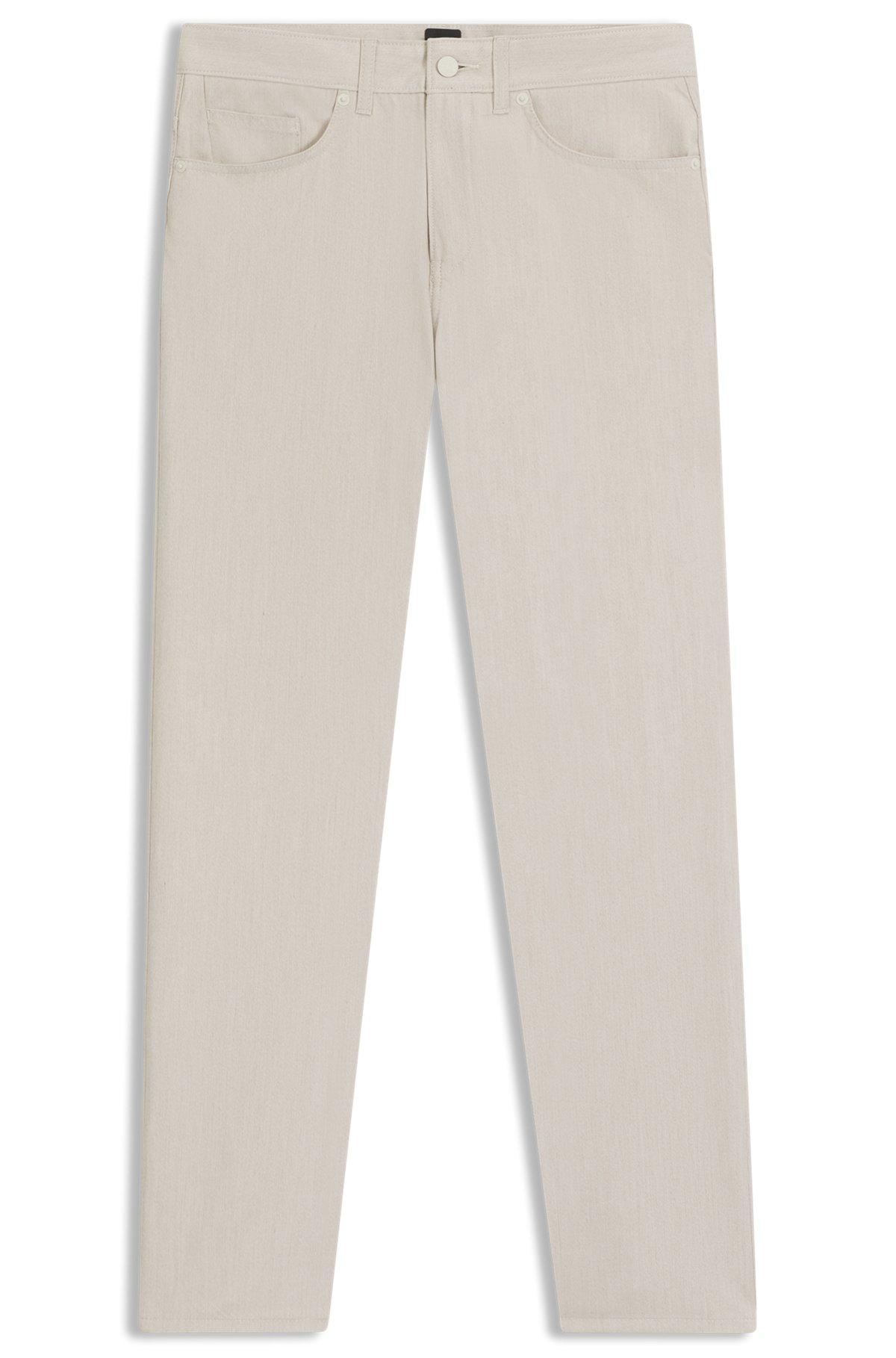 Delaware slim-fit trousers in wrinkle-resistant dobby Product Image