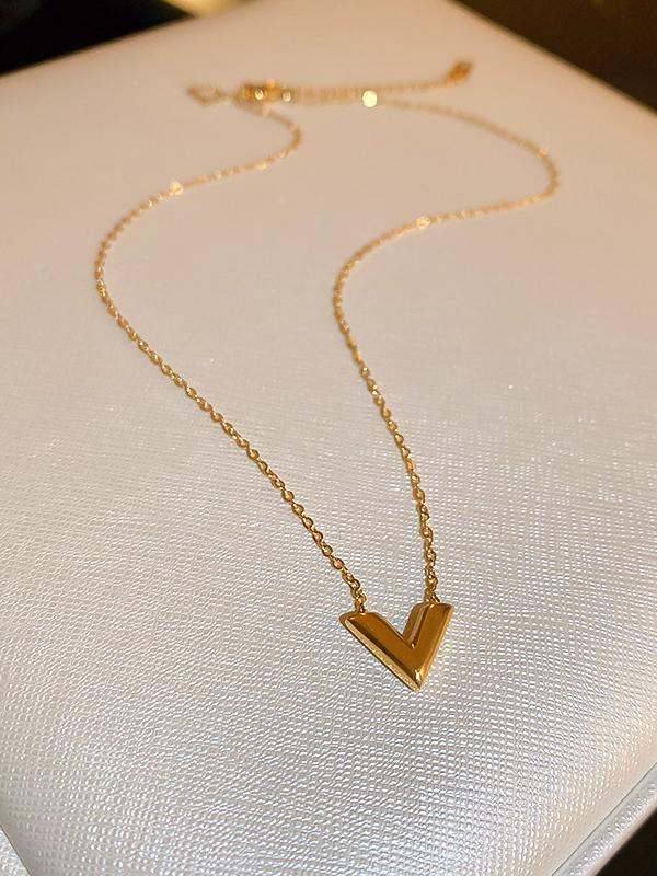 Geometric Solid Color Necklaces Accessories Product Image