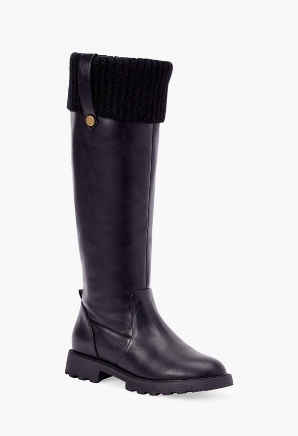 JustFab Margaux Platform Loafer Pump Womens Black/ White Size 8.5 Product Image