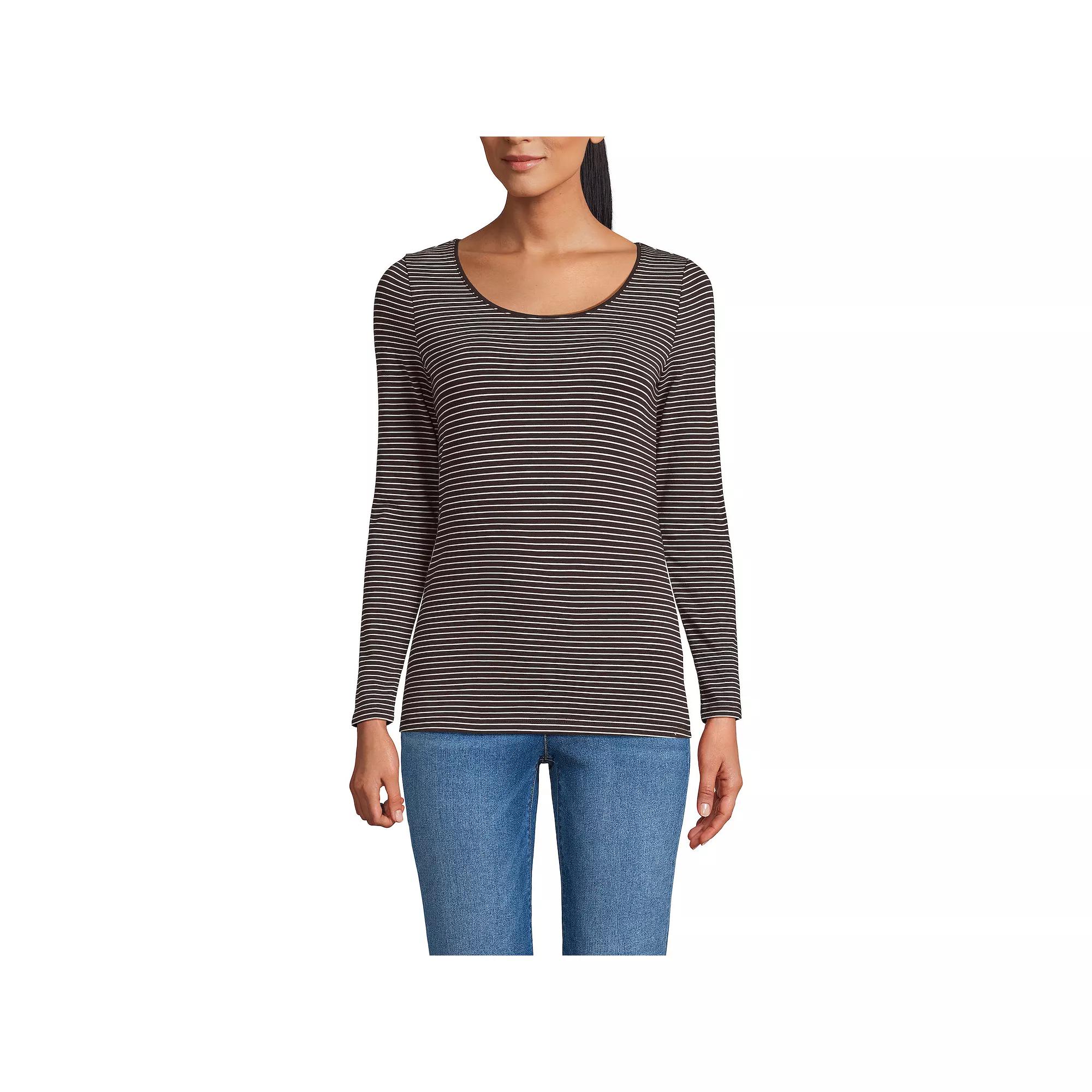 Petite Lands' End Jersey Scoopneck T-Shirt, Women's,  Product Image
