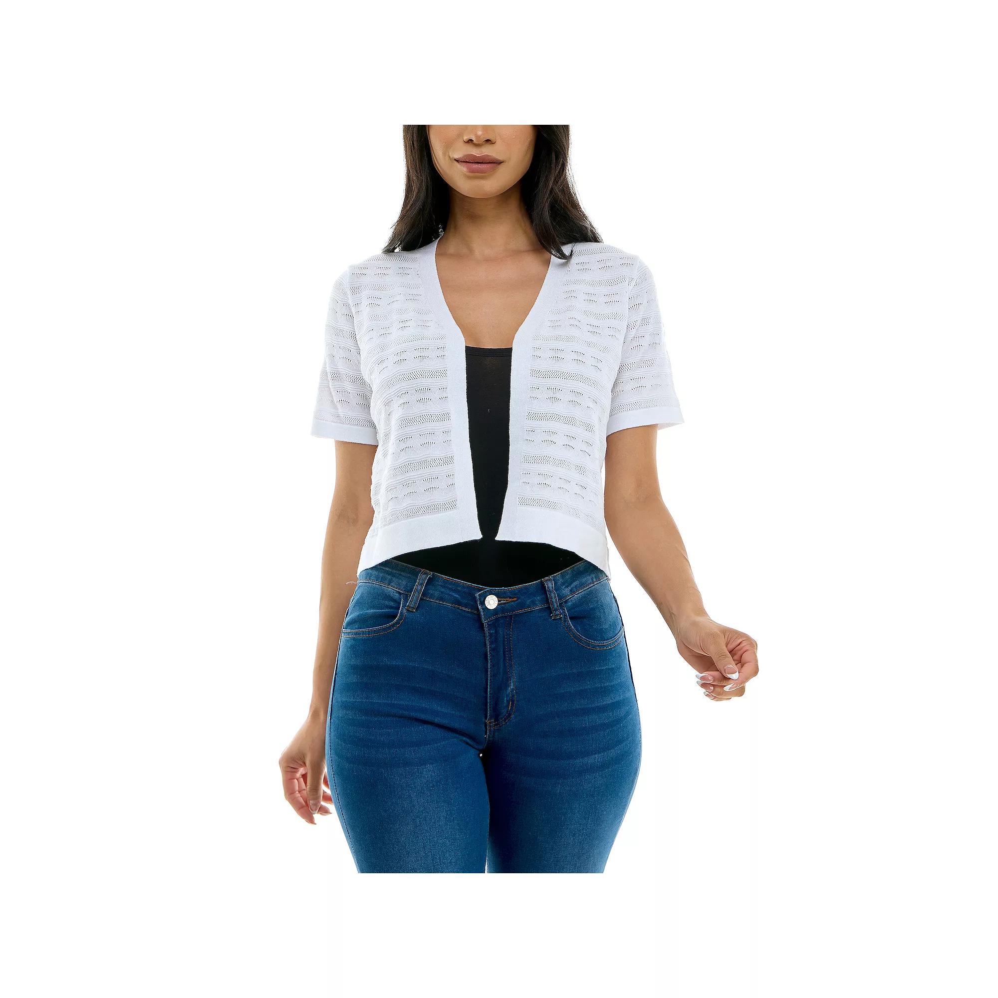 Women's Nina Leonard Novelty Stitch Bolero Jacket,  Product Image