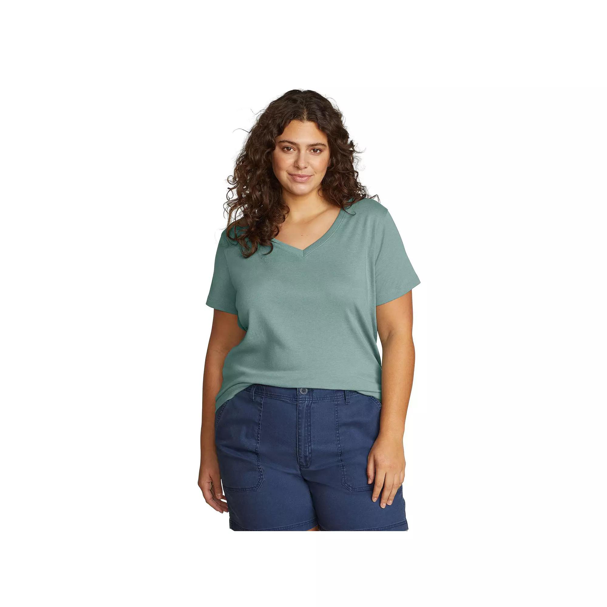 Petite Eddie Bauer Favorite V-Neck T-Shirt, Women's,  Product Image