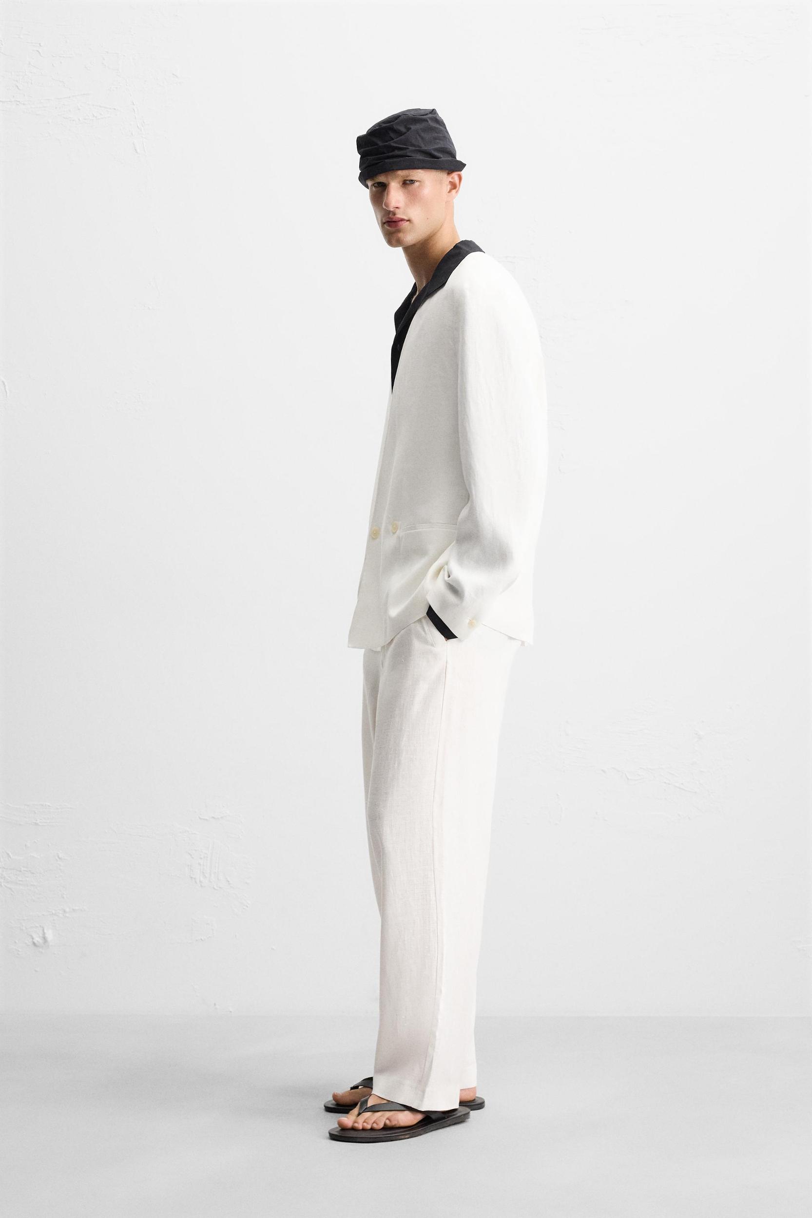 100% LINEN SUIT PANTS Product Image