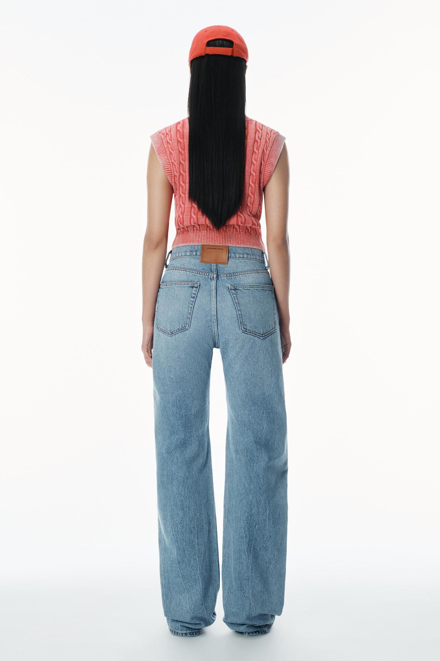 Articulated Denim Jeans With High-frequency Logo Product Image