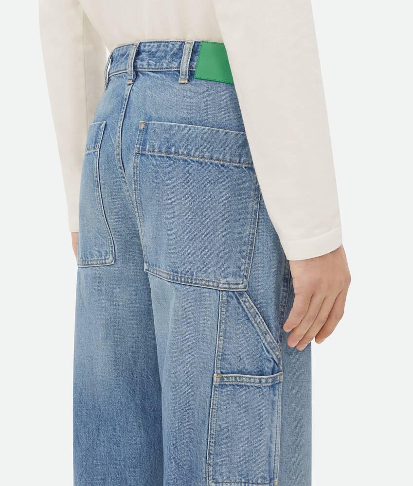 Men's Vintage Indigo Cargo Denim in Mid blue Product Image