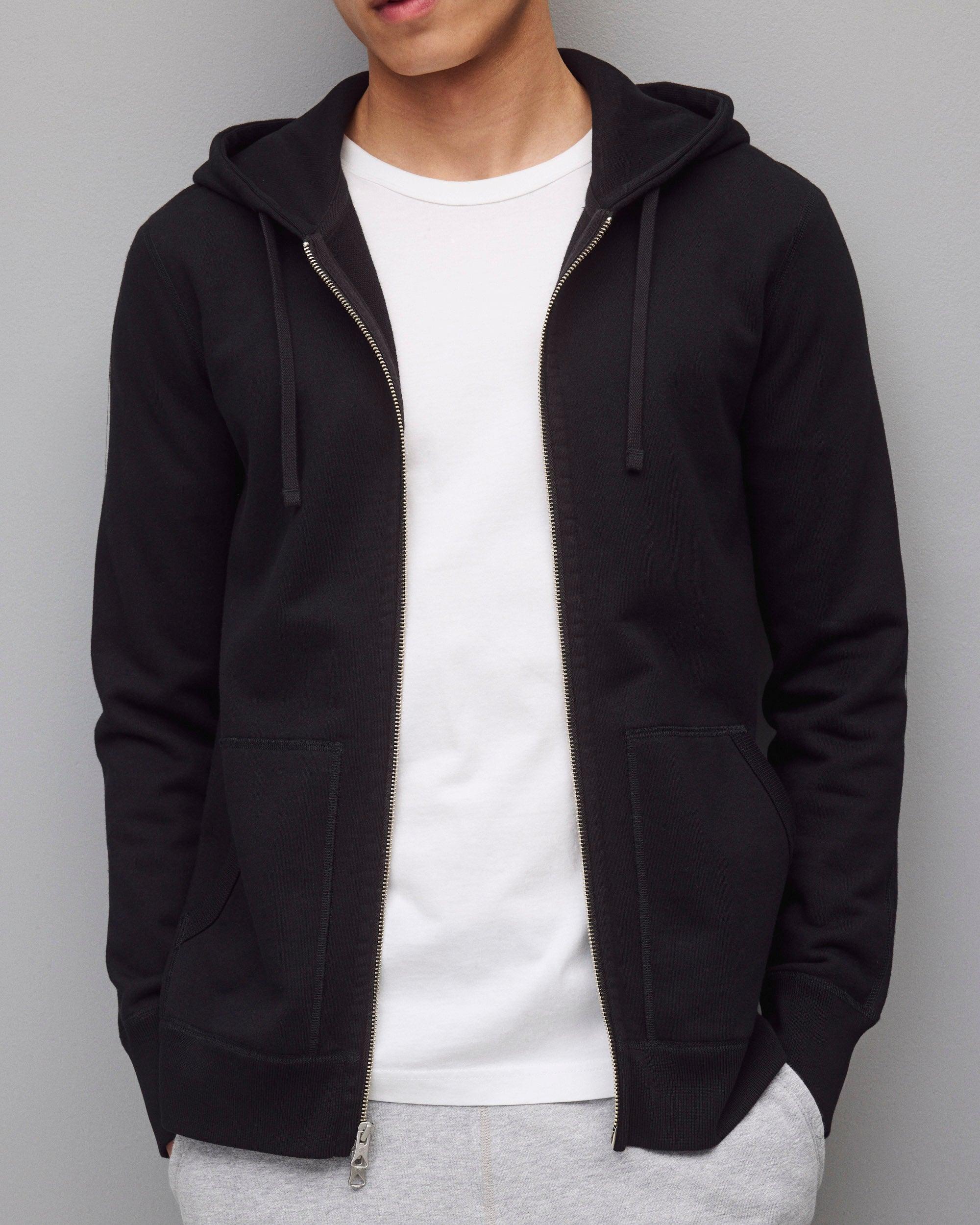 Midweight Terry Slim Zip Hoodie Male Product Image