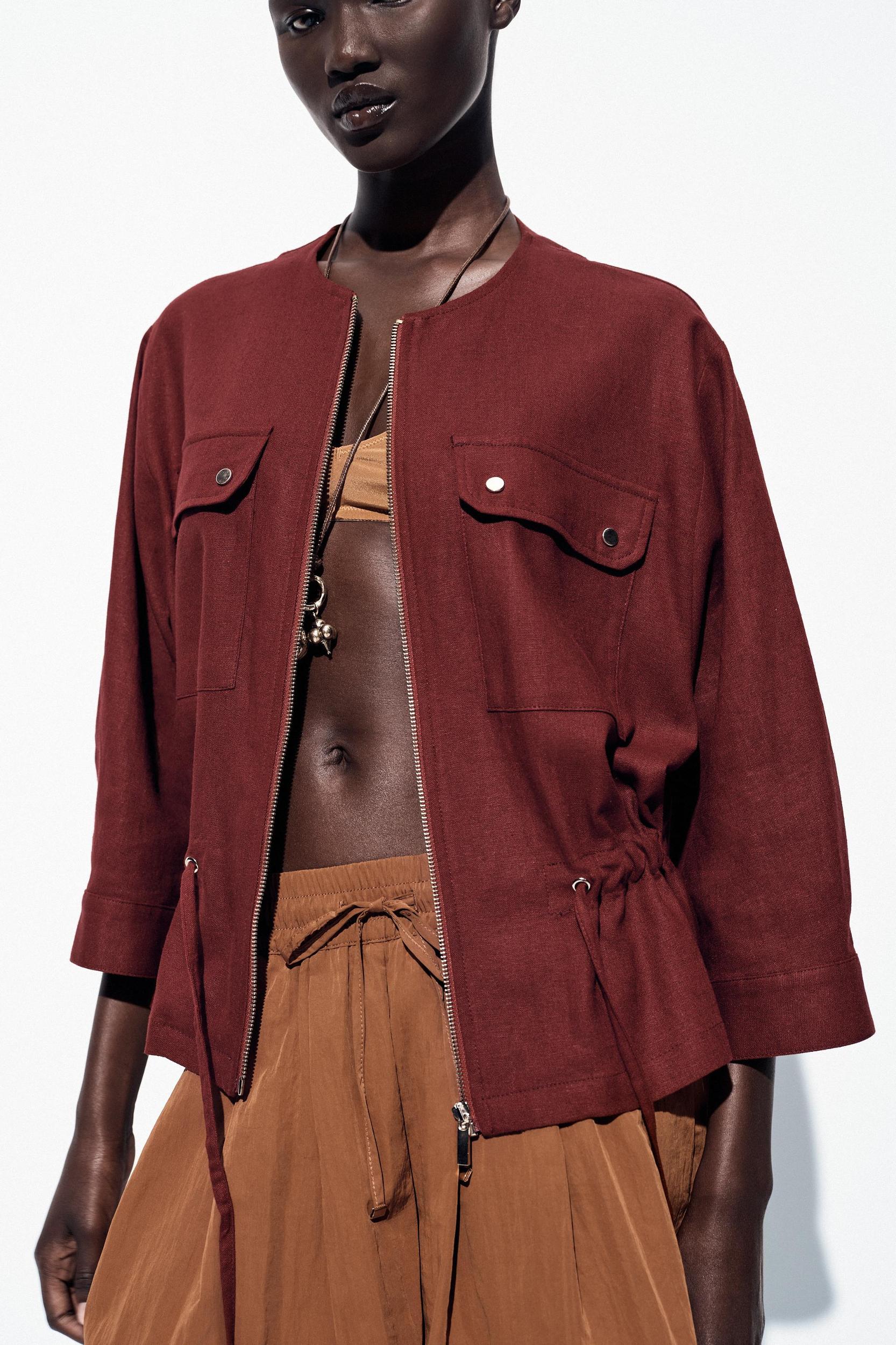 LINEN SAFARI JACKET Product Image