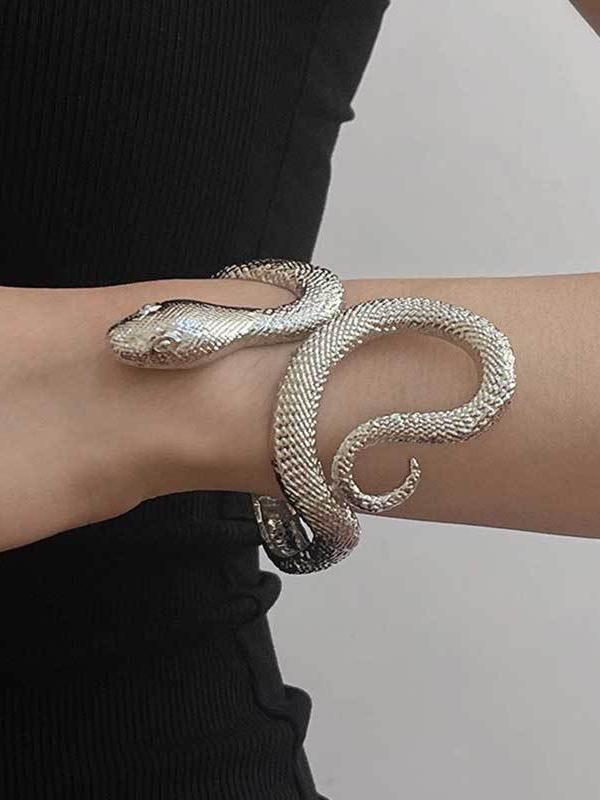Geometric Snake Shape Solid Color Bracelet Accessories Product Image