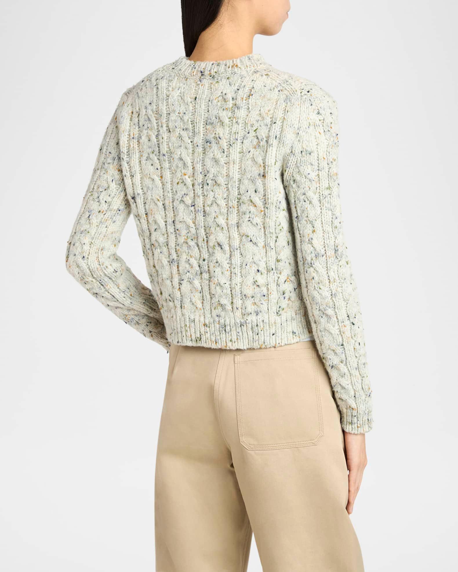 Cable-Knit Crewneck Sweater Product Image