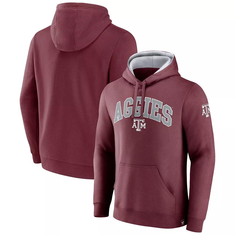 Men's Fanatics Branded Maroon Texas A&M Aggies Arch & Logo Tackle Twill Pullover Hoodie,  Product Image