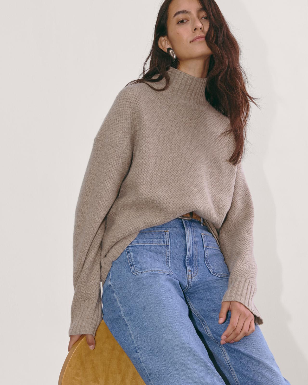 Womens Honeycomb Funnel Neck in Wool Cashmere Sweater by Everlane Product Image
