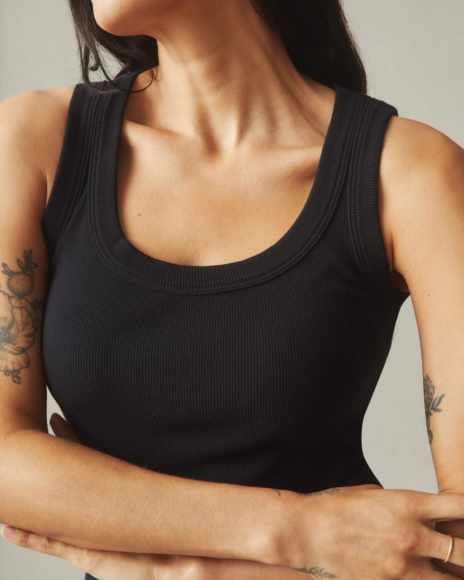 Women's Rib Tank - Black Product Image
