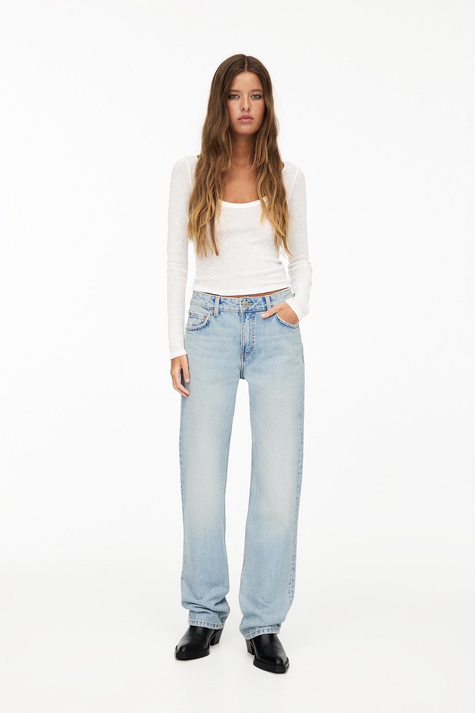 Mid-rise straight-leg jeans Product Image