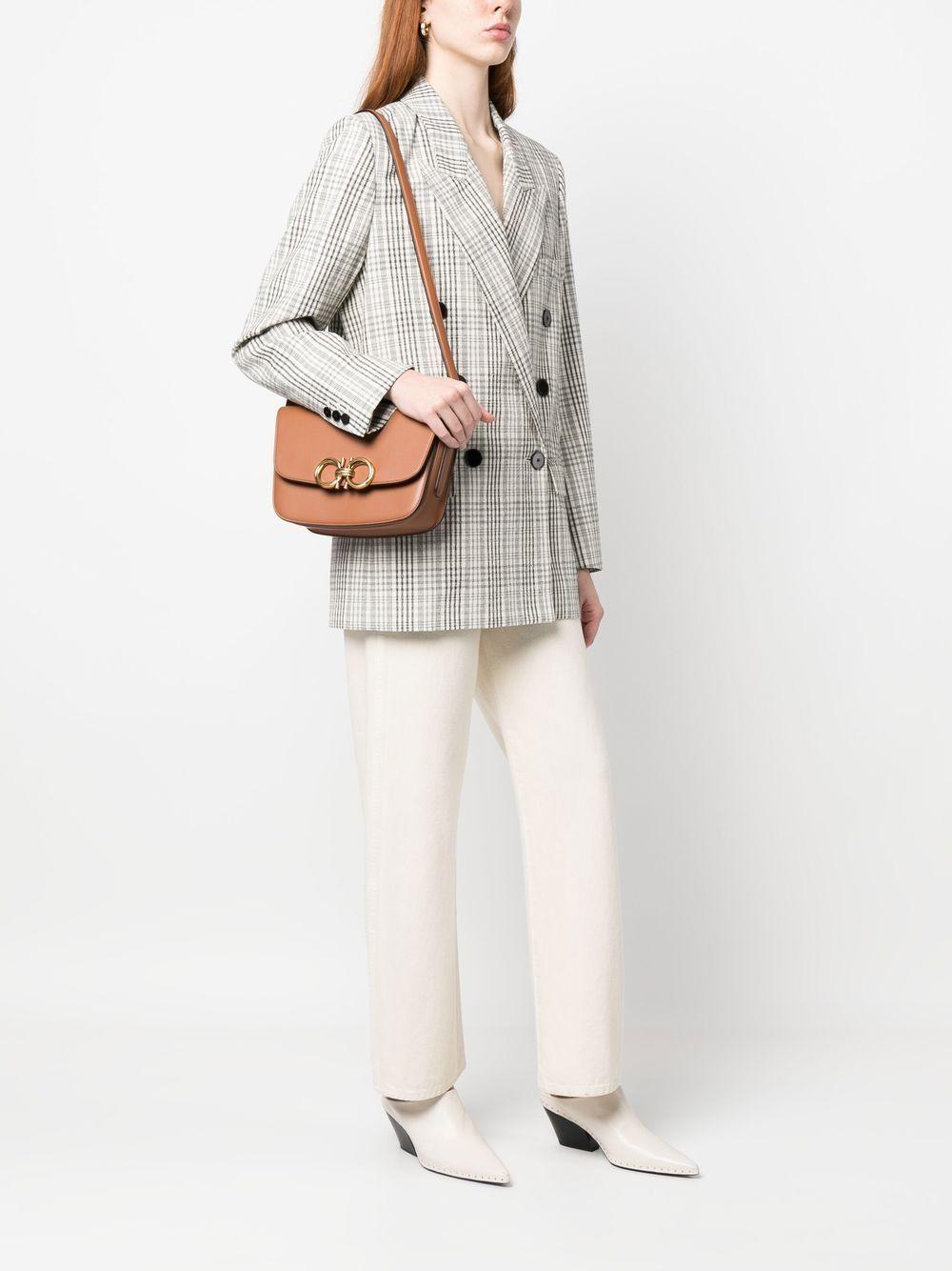 Trapezio leather crossbody bag Product Image